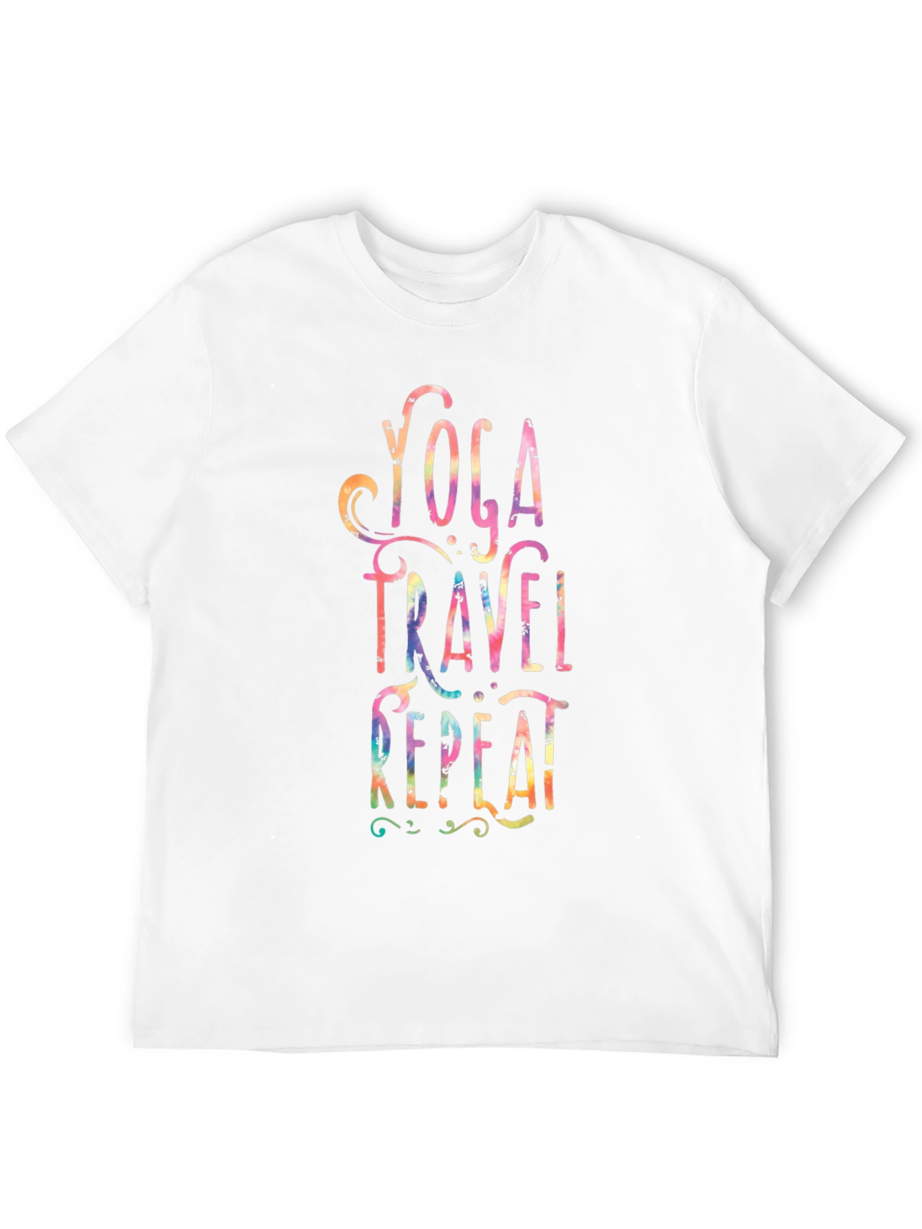 Yoga Travel Repeat Mens Graphic T-Shirt