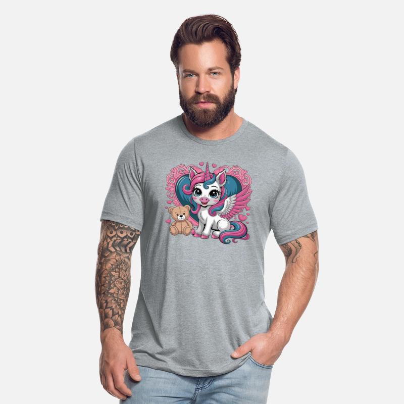 Whimsical Unicorn Magic Heart With Adorable Teddy