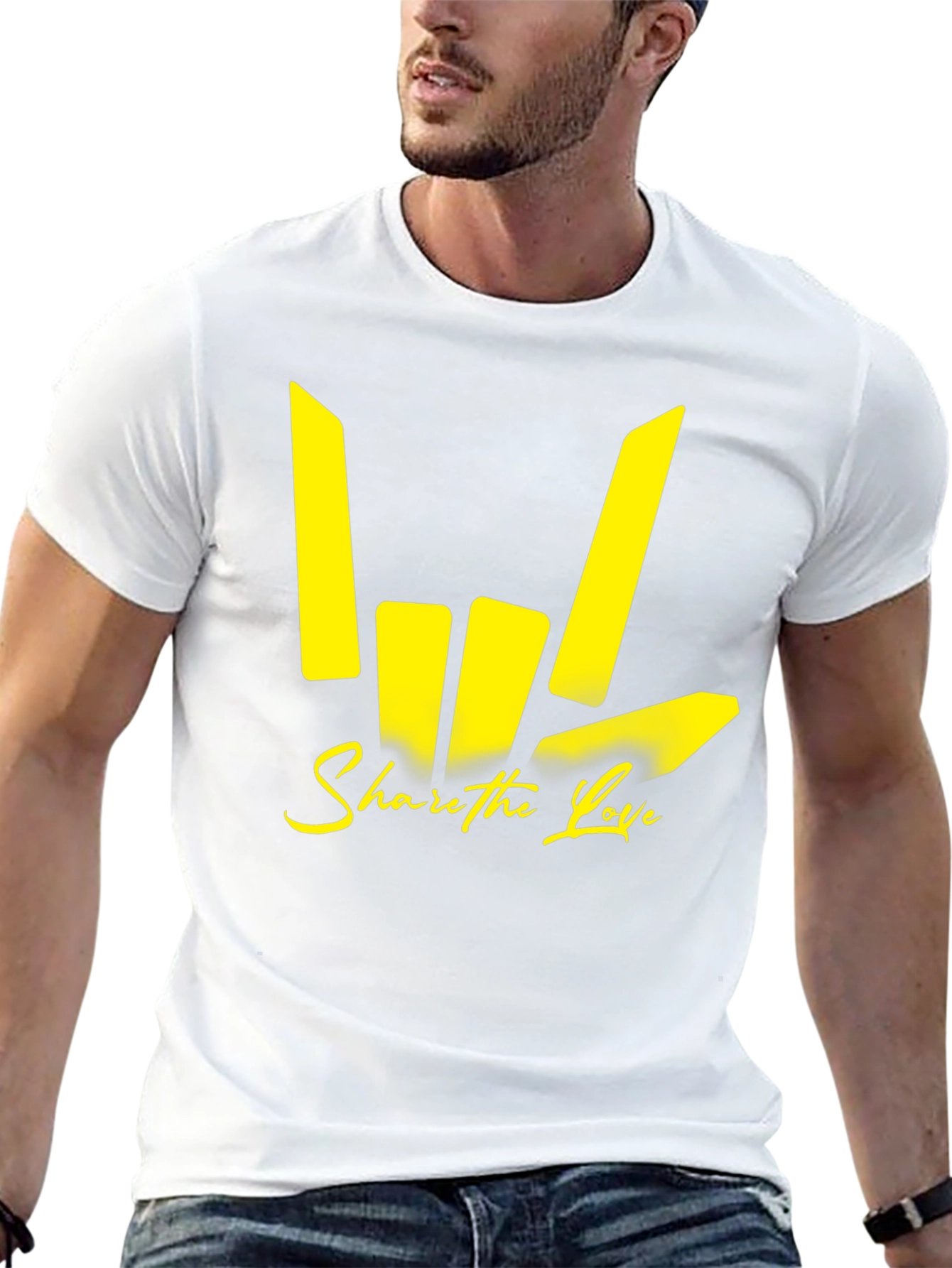 Share The Love Graphic T-Shirt - Black