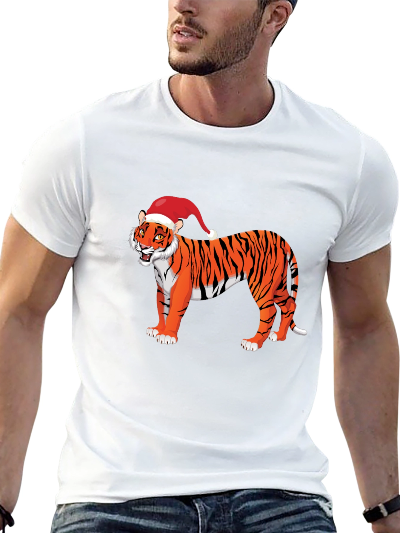 Festive Tiger Graphic Tee