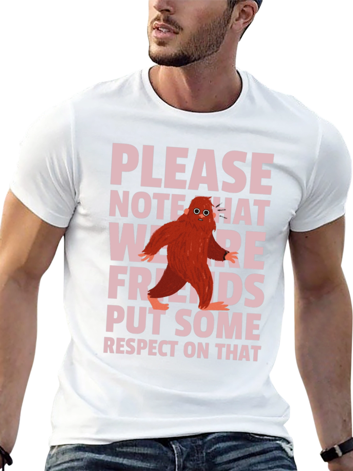 Please Note We Are Friends Black T-Shirt