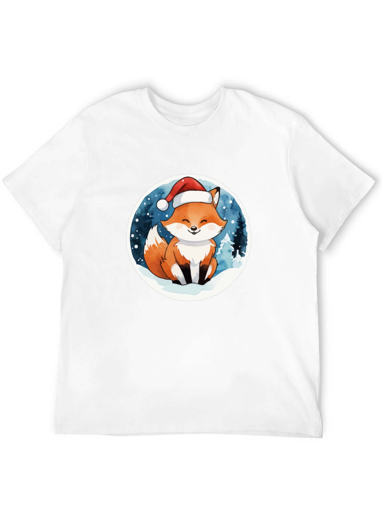 Festive Fox Graphic Tee - Holiday Cheer
