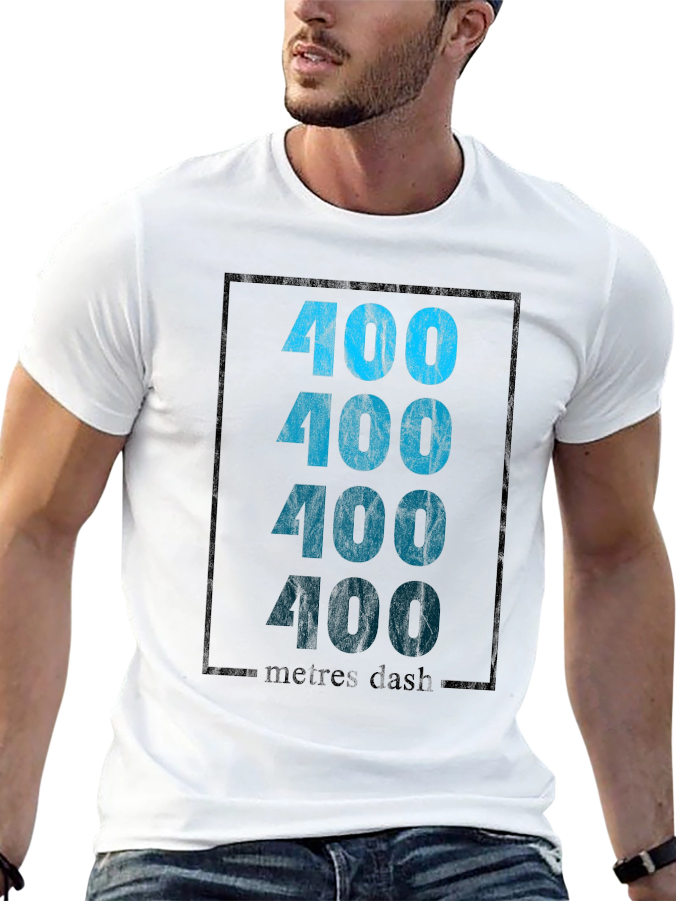 400 Metres Dash Graphic Tee - Athletic Style
