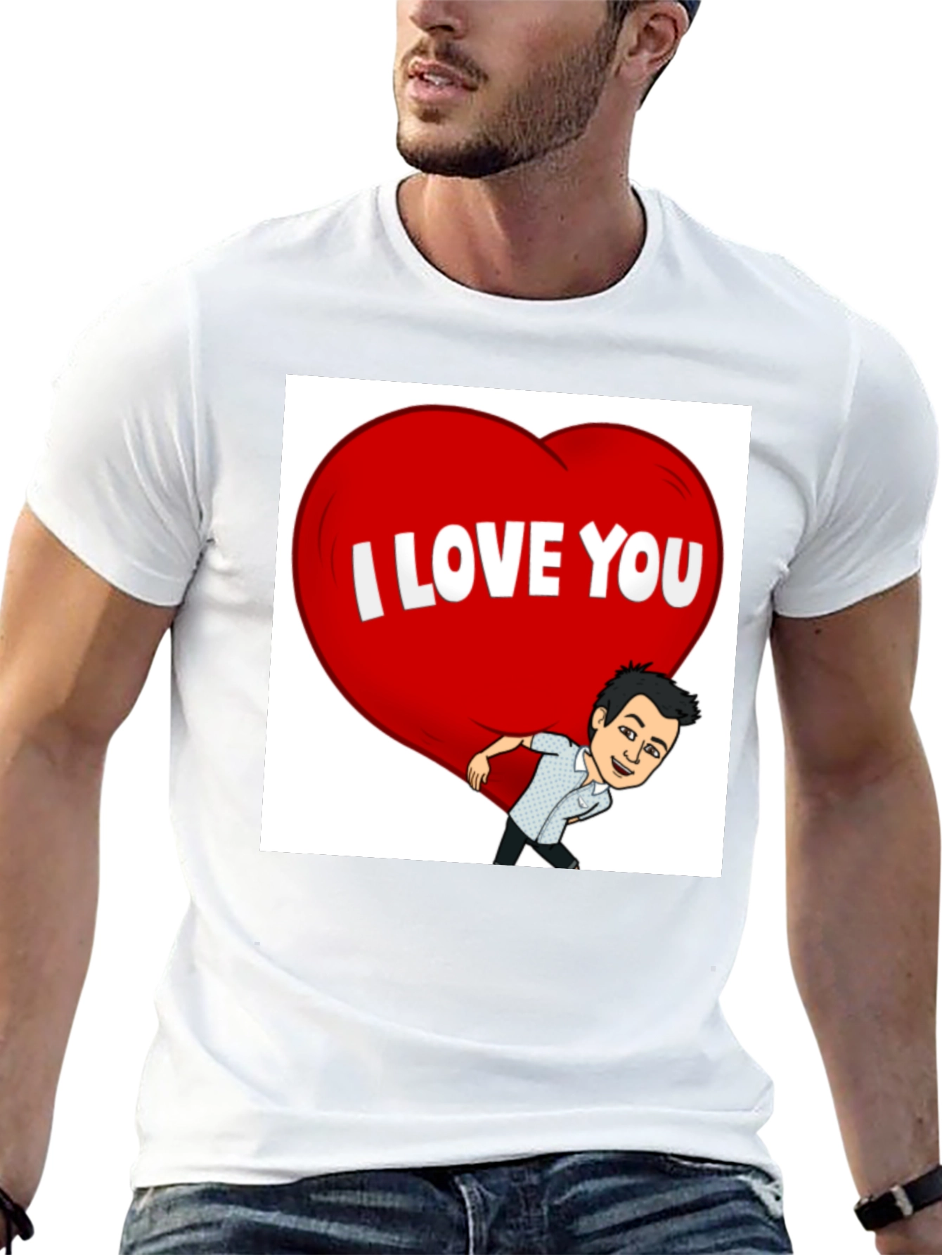 I Love You T-Shirt - Cartoon Graphic Tee
