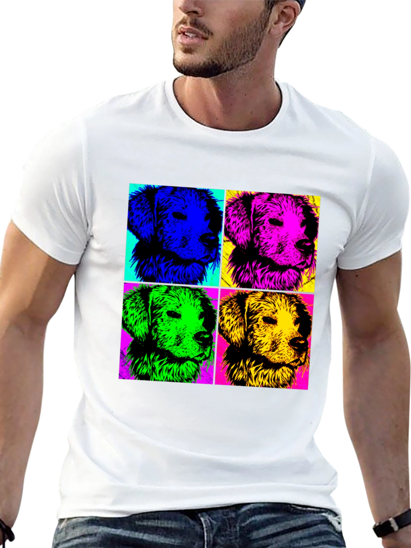 Pop Art Dog Portrait T-Shirt