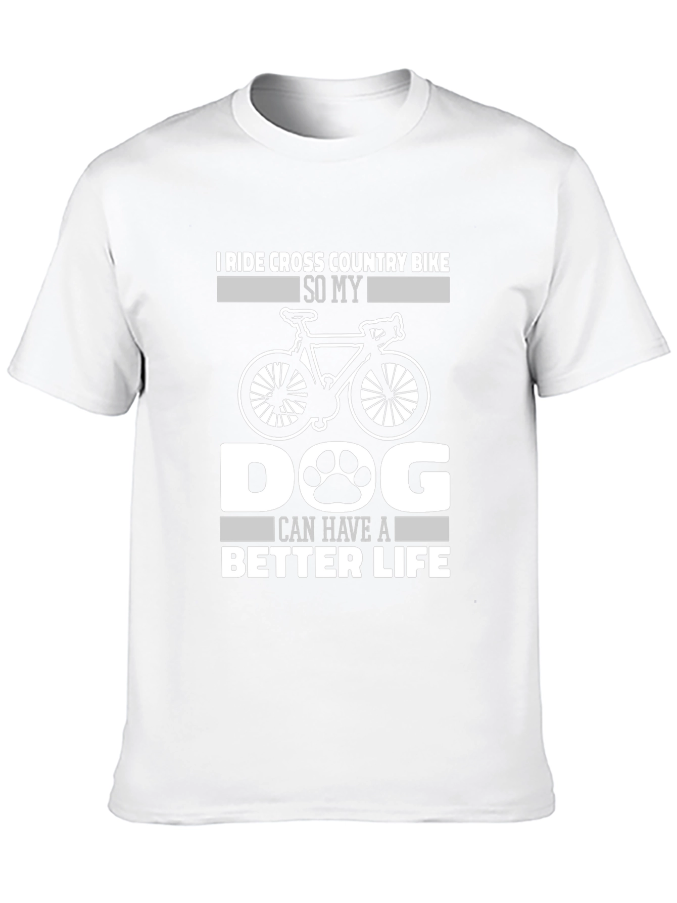I Ride Cross Country Bike Dog Lover T-Shirt