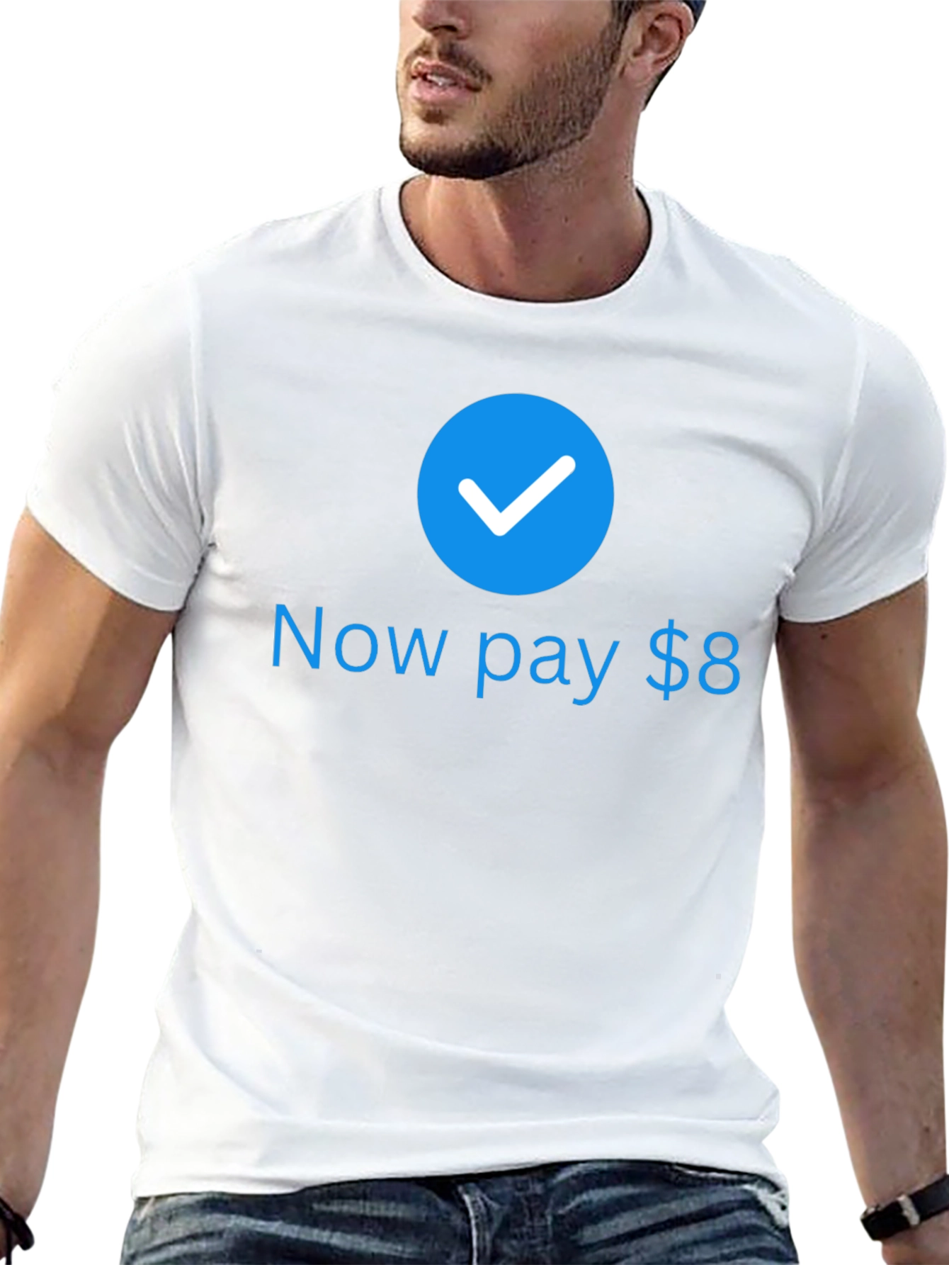 Now Pay $8 Black T-Shirt