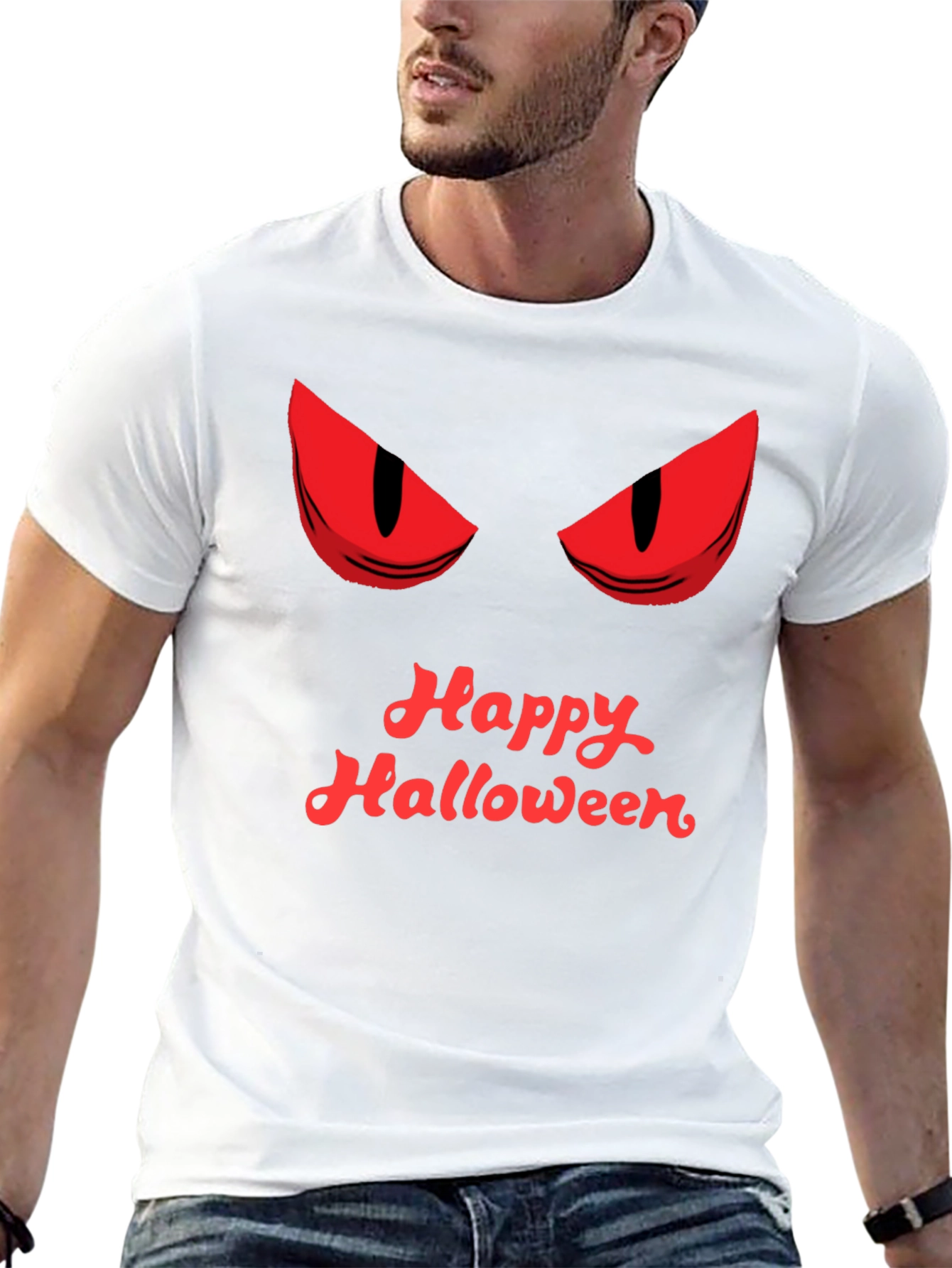 Happy Halloween Graphic Tee - Mens Black T-Shirt