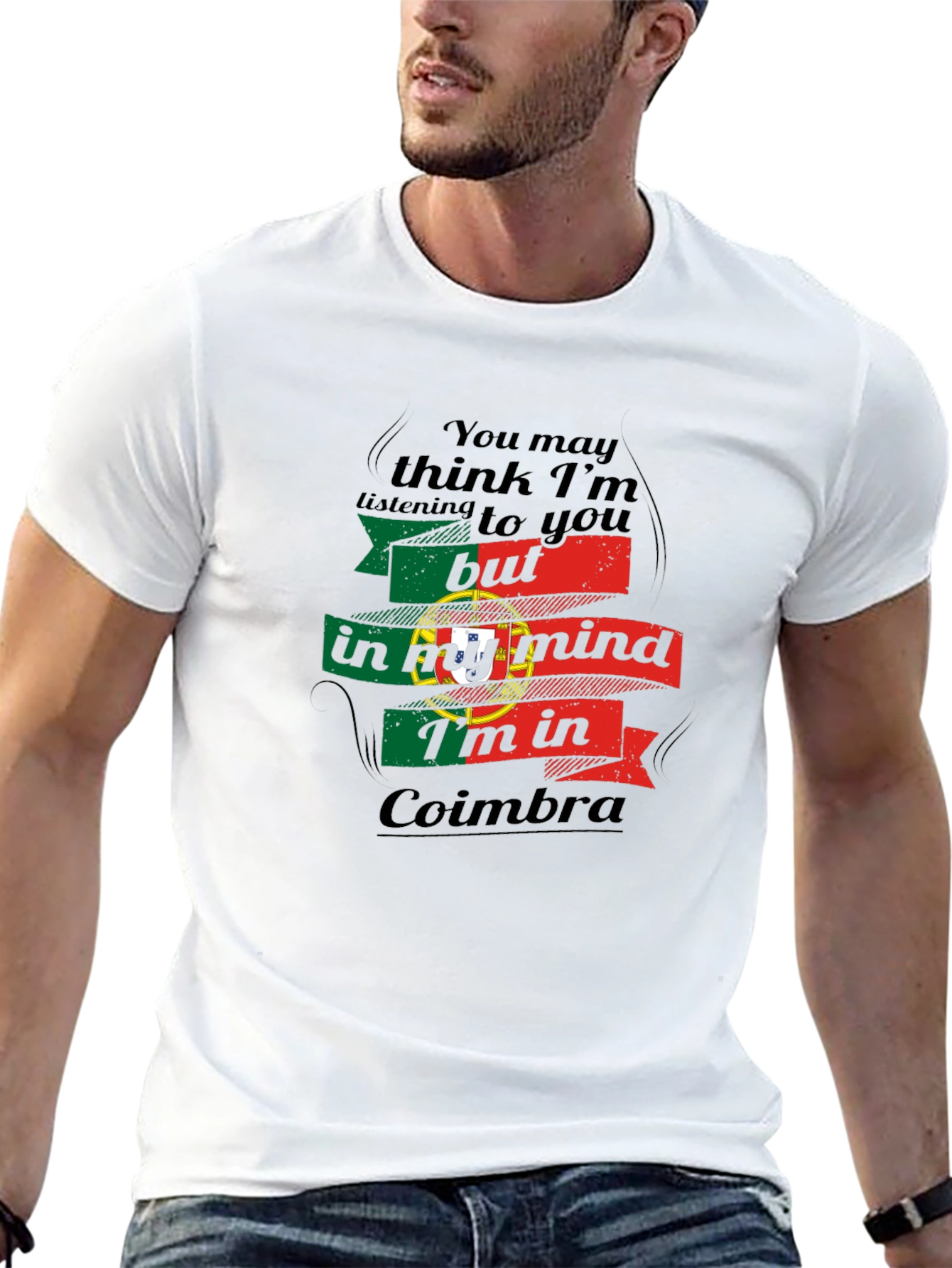 Portugal Coimbra Mind T-Shirt - Black