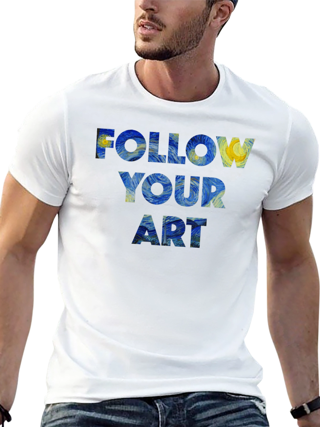 Starry Night Follow Your Art Graphic Tee