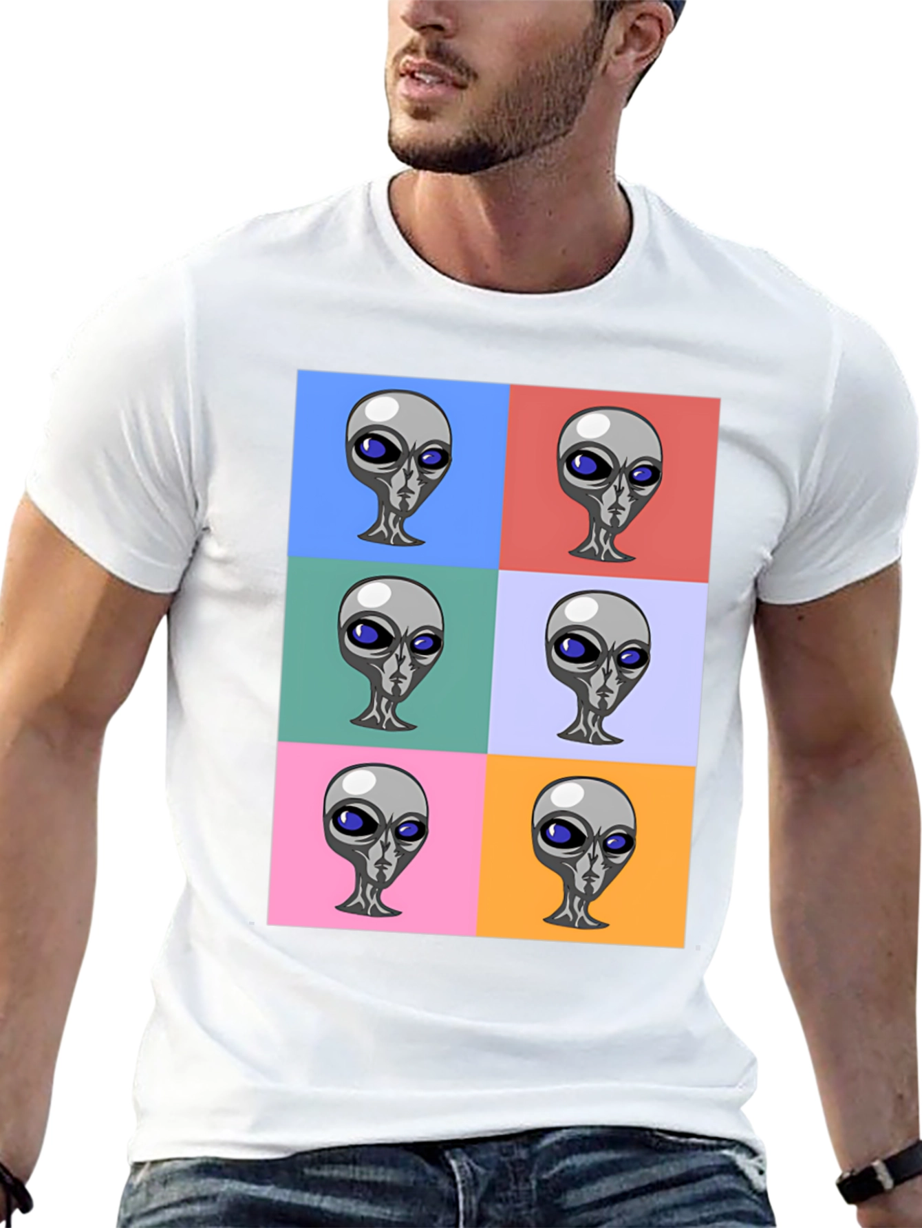 Alien Pop Art Graphic T-Shirt