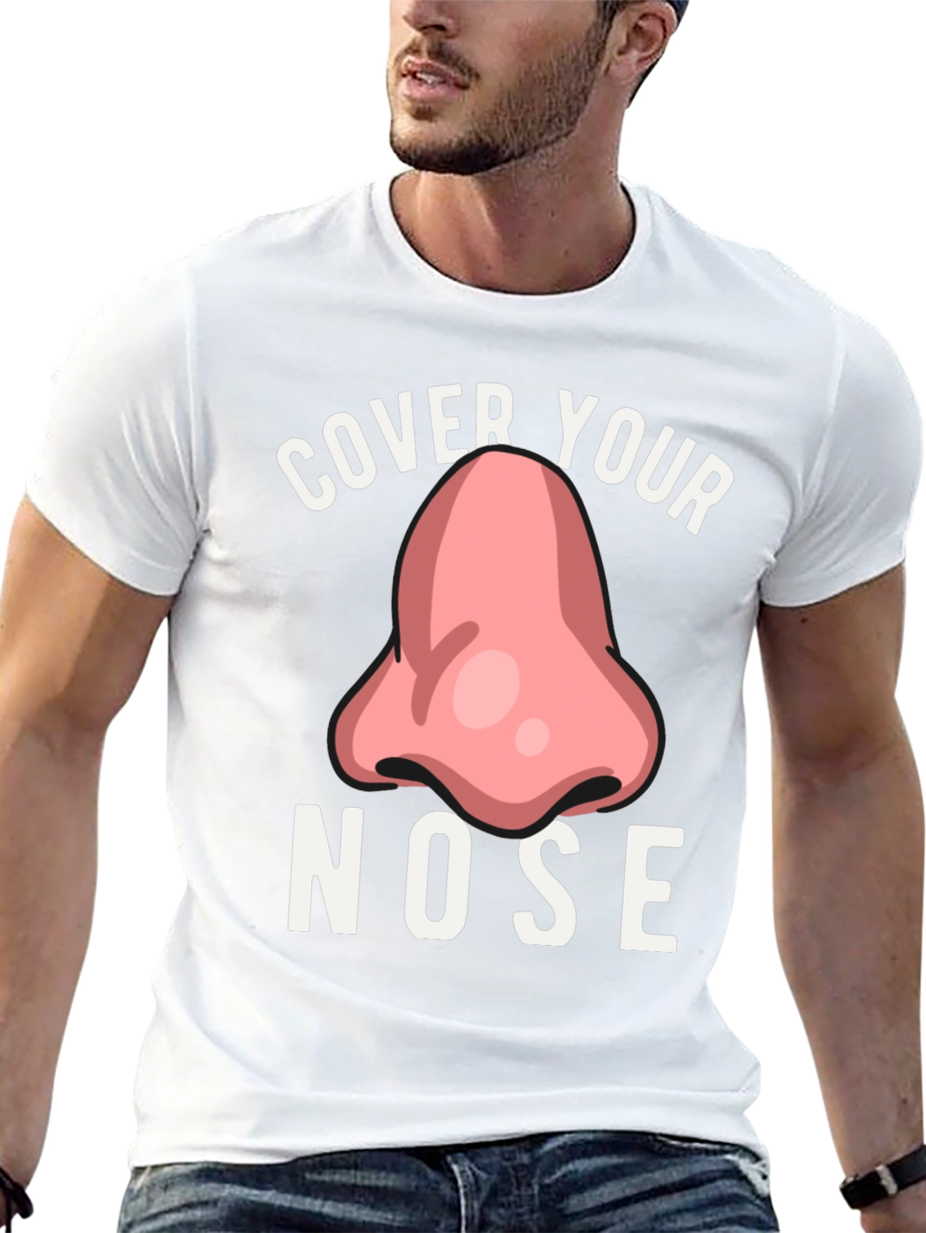 Cover Your Nose Graphic Tee - Funny T-Shirt