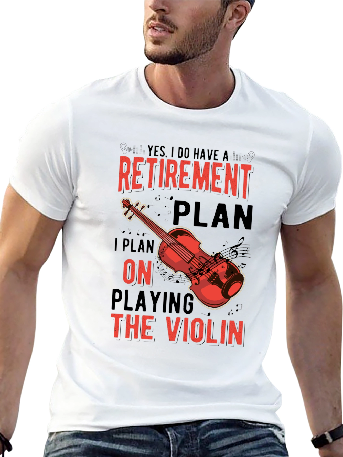 Retirement Violin Plan Graphic T-Shirt