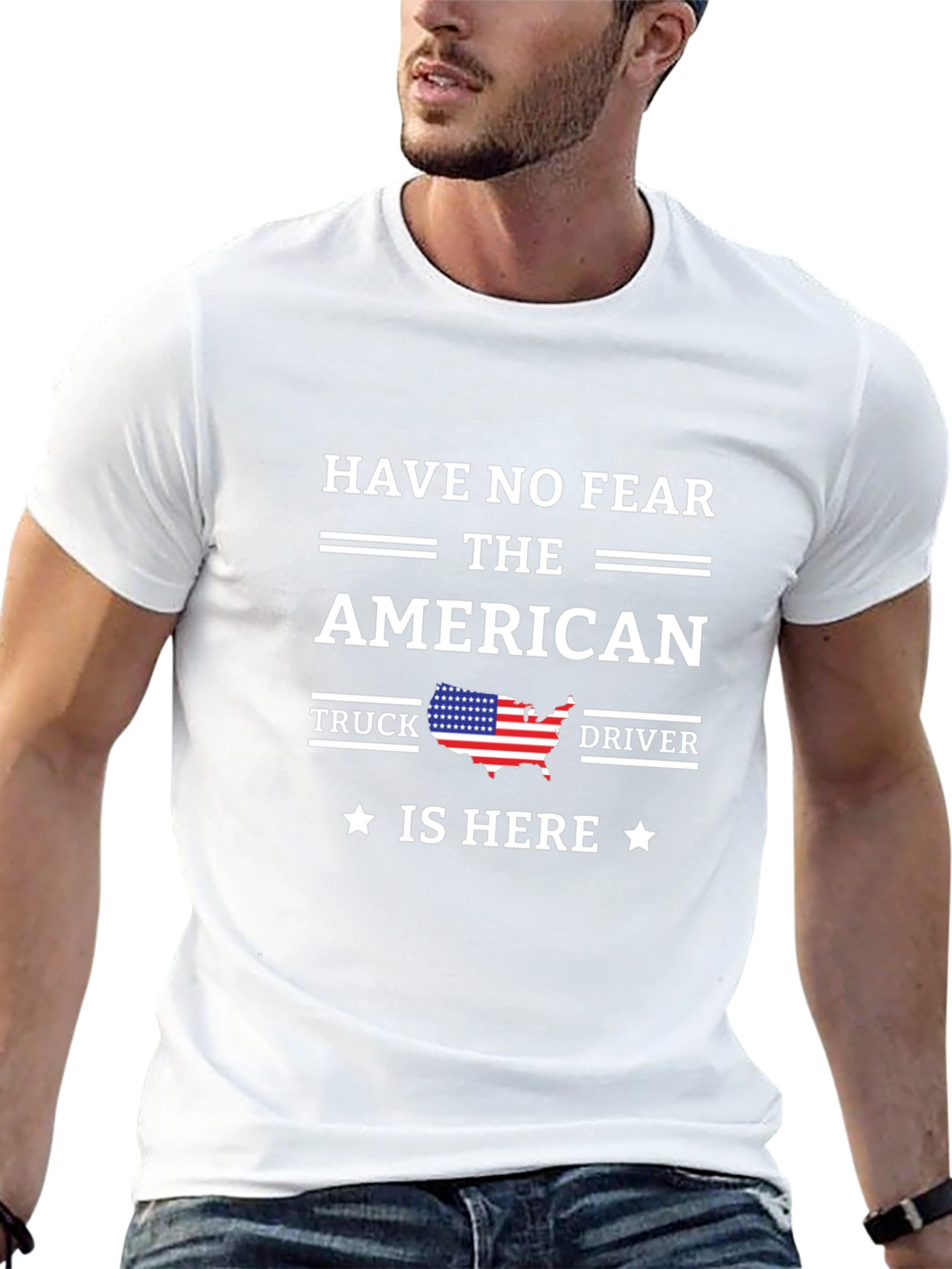 American Truck Driver T-Shirt - Patriotic Pride