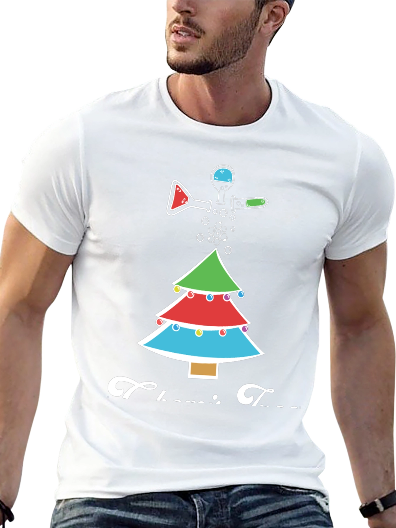Chemistry Tree Graphic Tee - Science Christmas T-Shirt