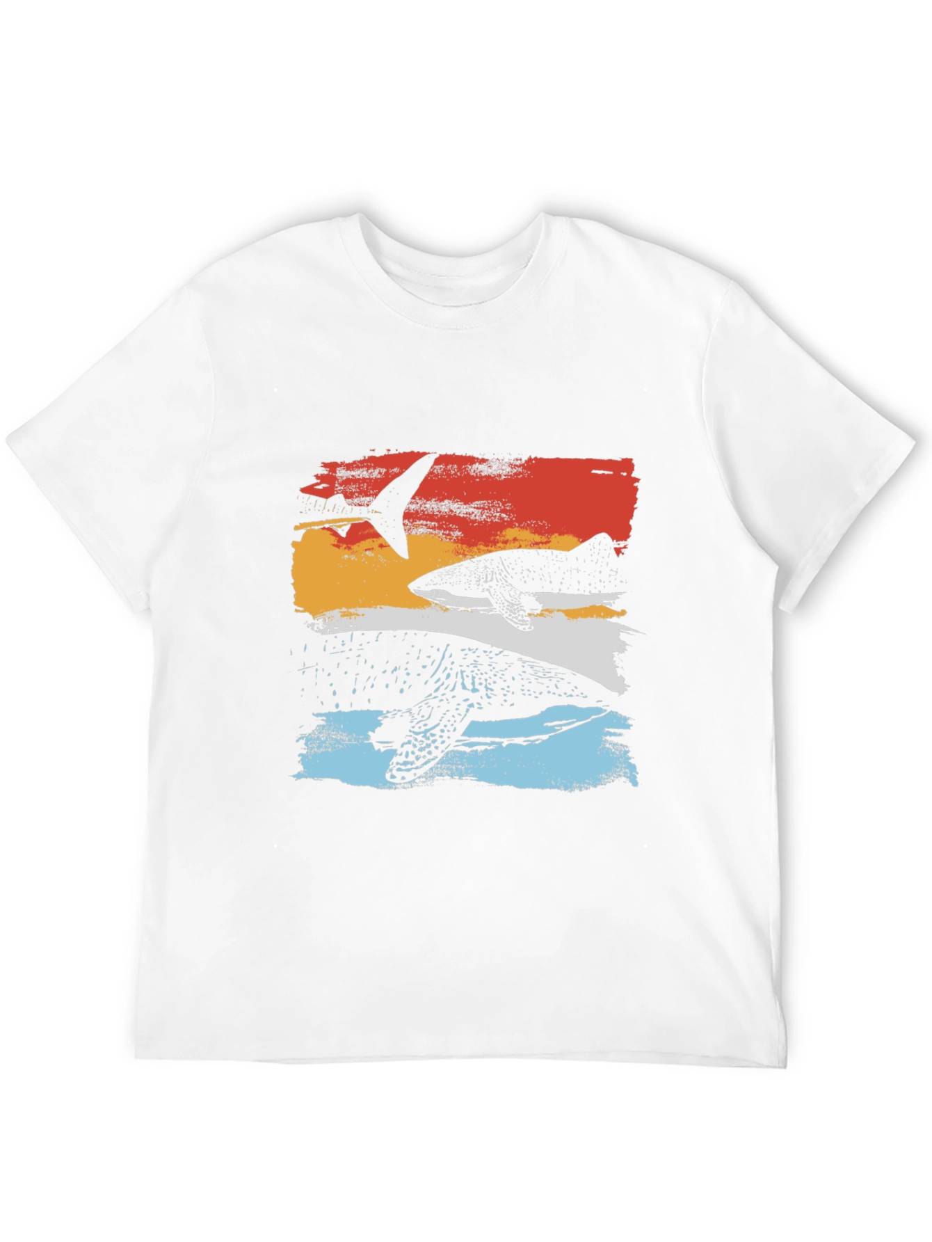 Whale Shark Graphic Tee - Retro Ocean Design
