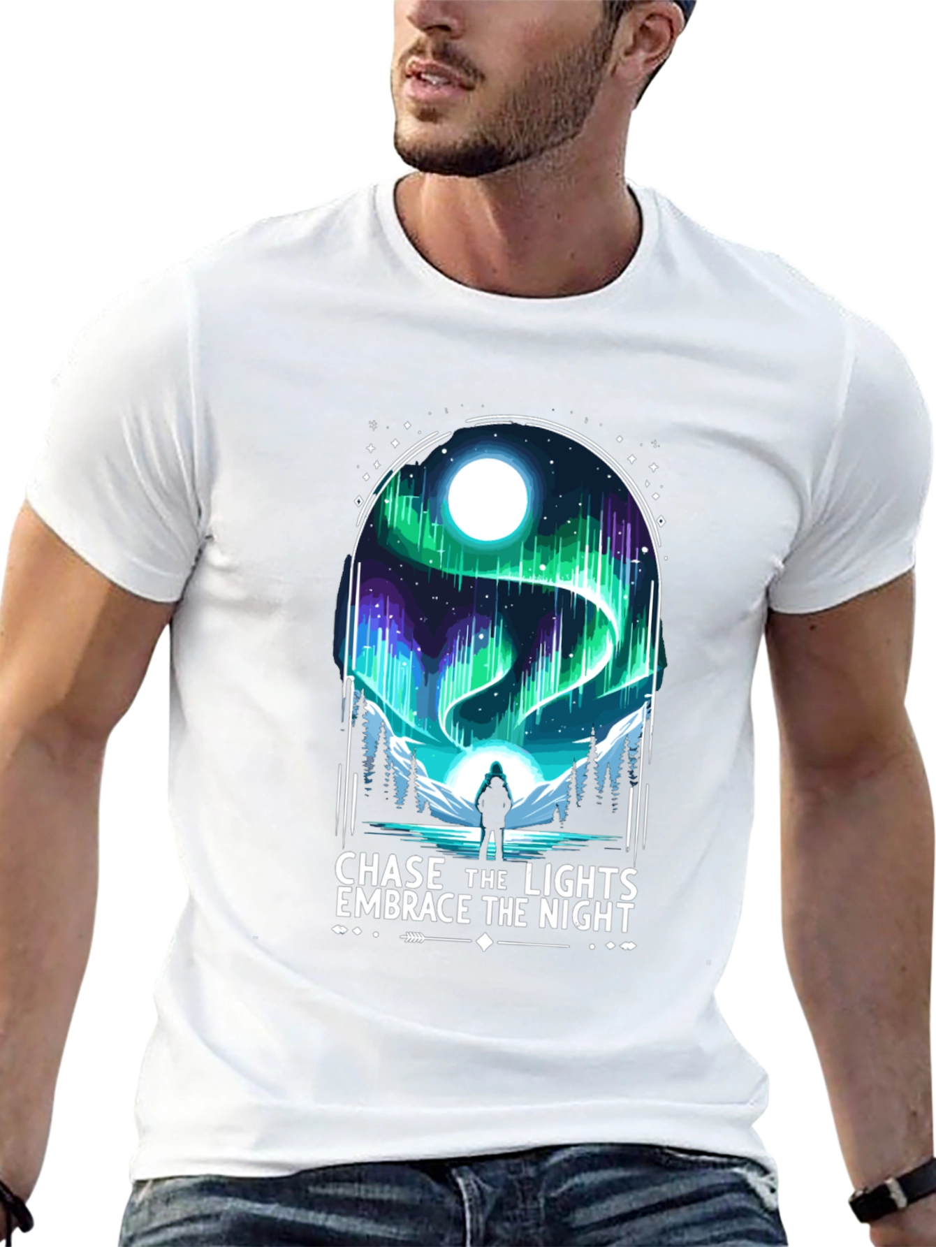 Chase the Lights Mens Black T-Shirt