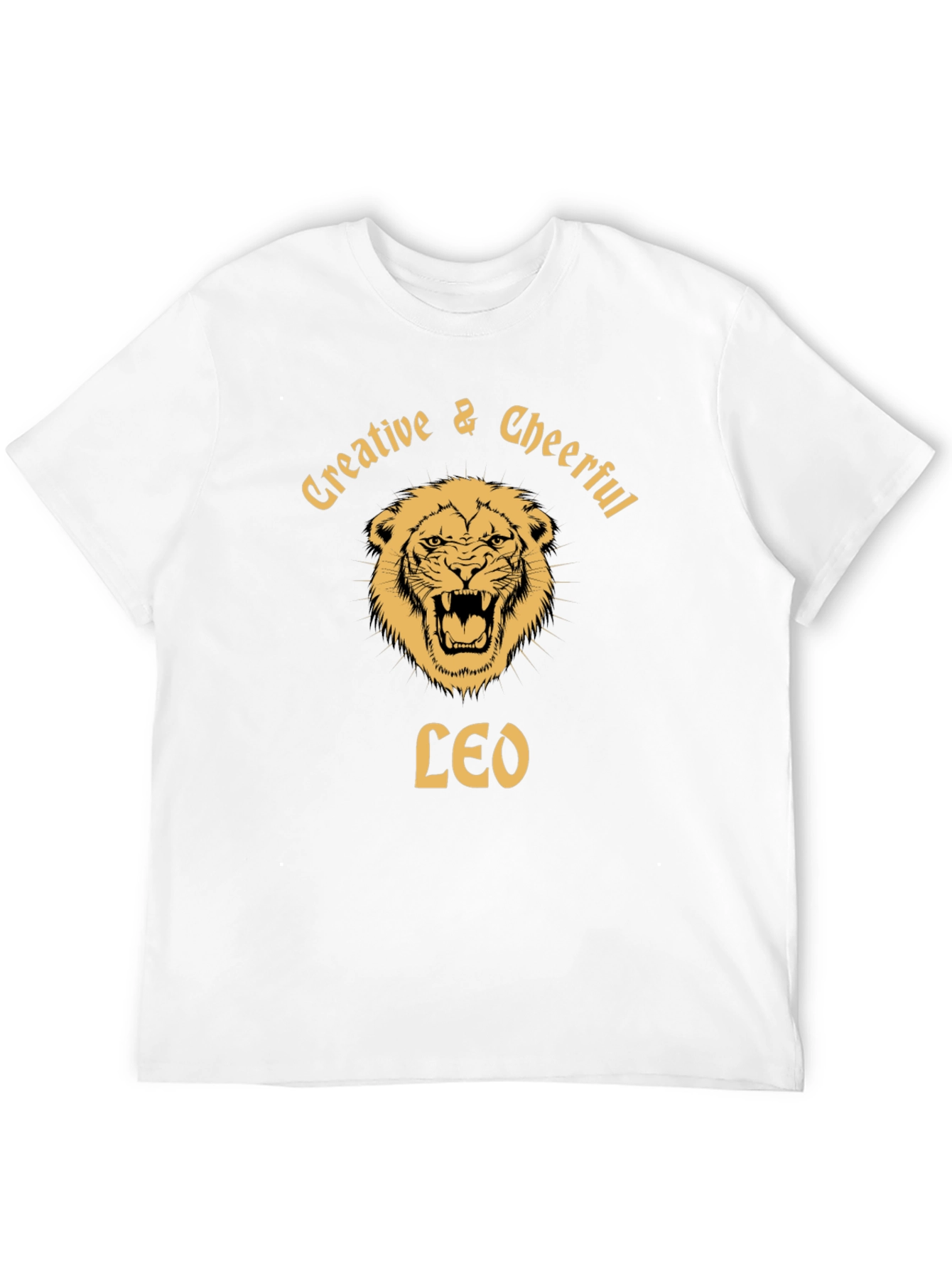 Creative & Cheerful Leo Black T-Shirt