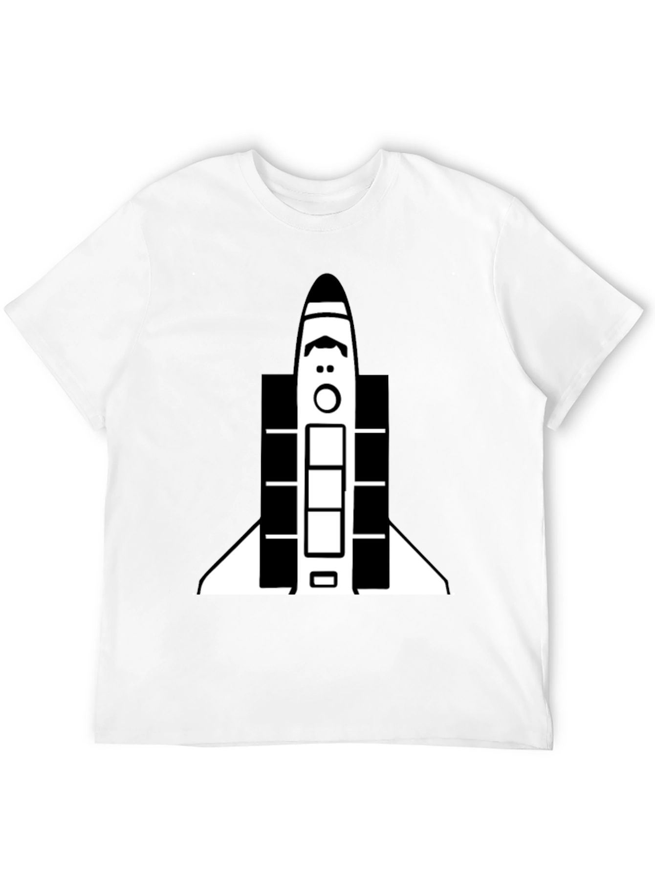 Space Shuttle Graphic Tee - Unisex Black T-Shirt