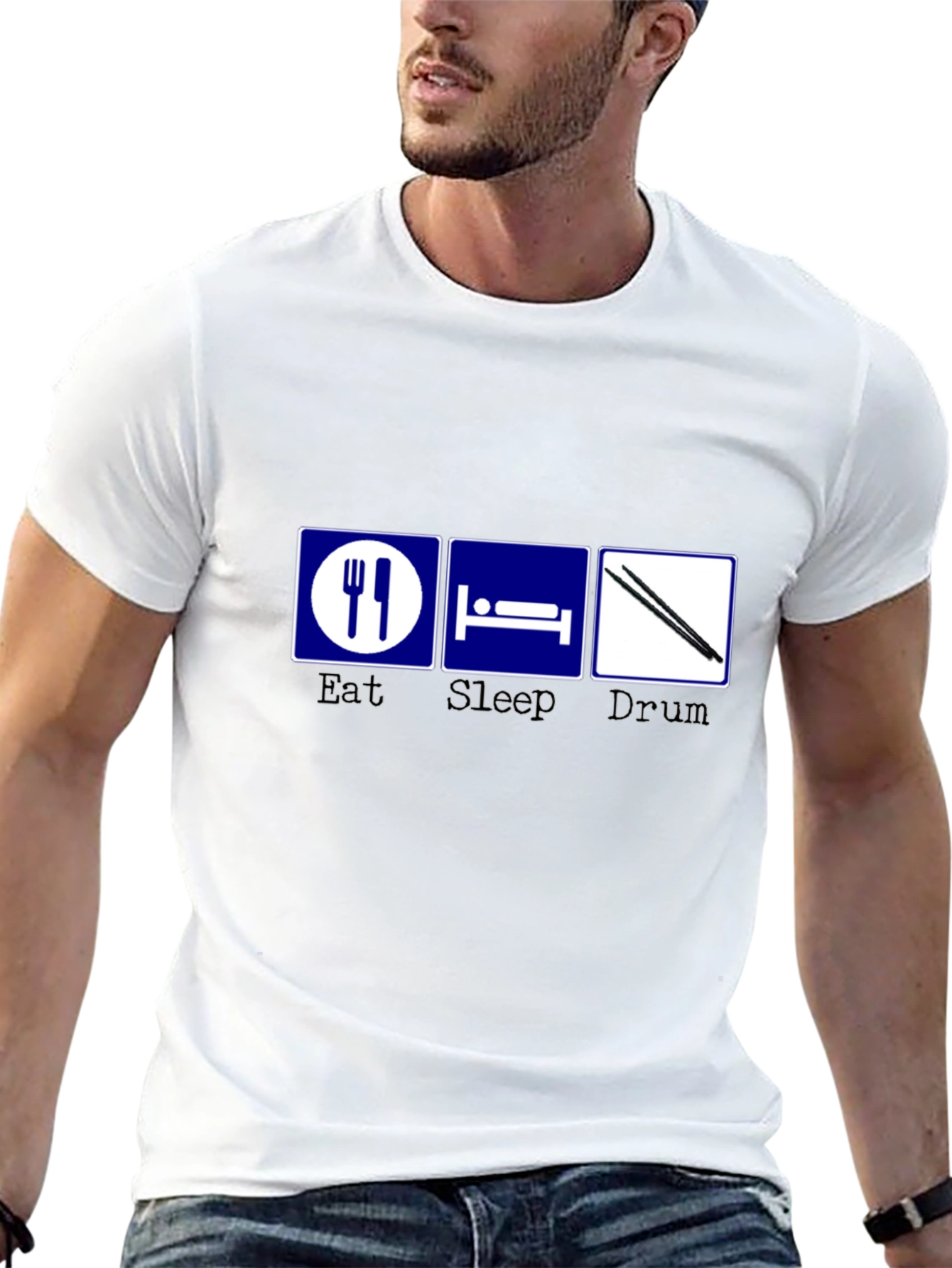 Eat Sleep Drum T-Shirt - Musician Gift