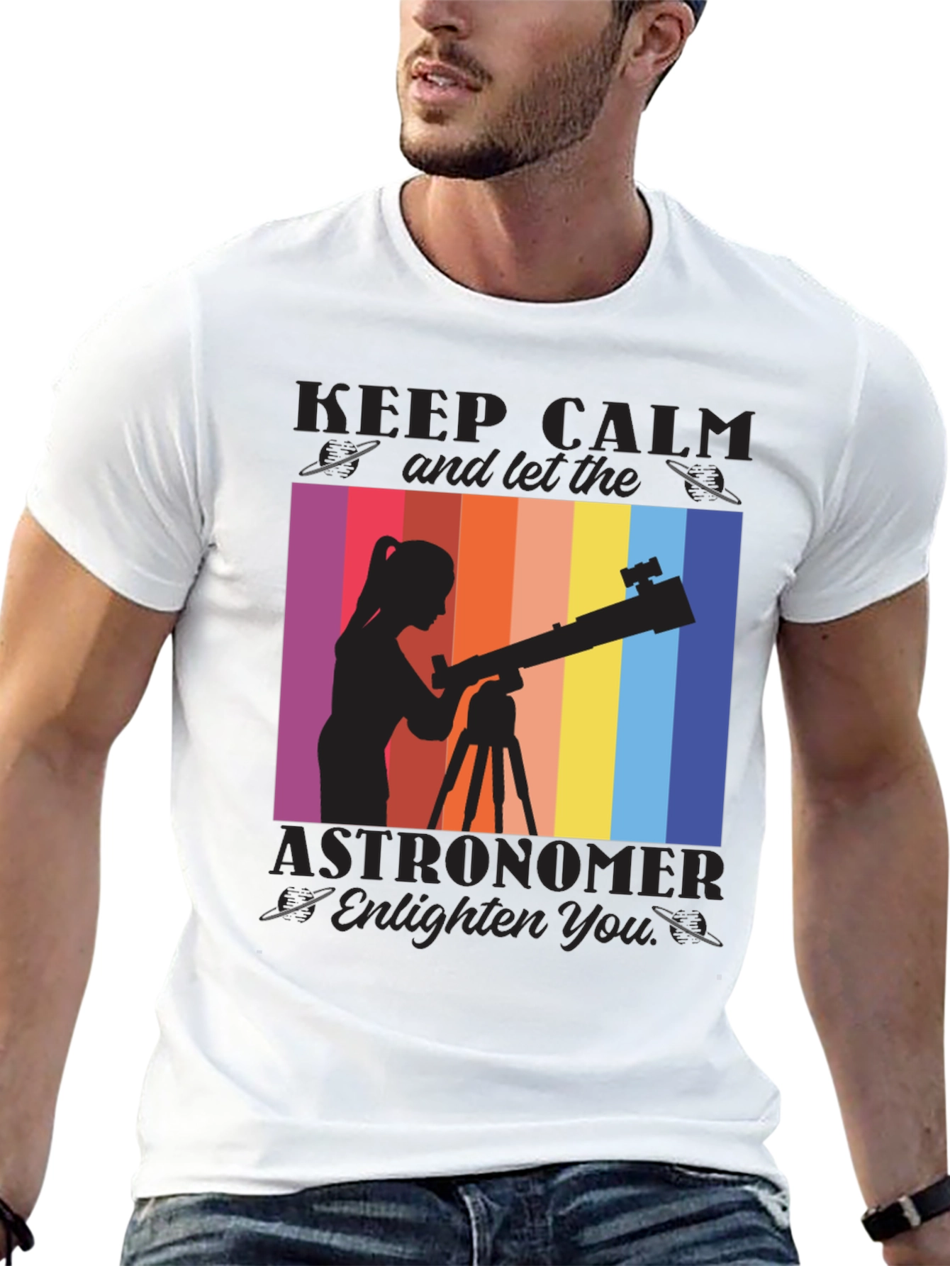 Astronomer Graphic T-Shirt - Keep Calm & Explore!