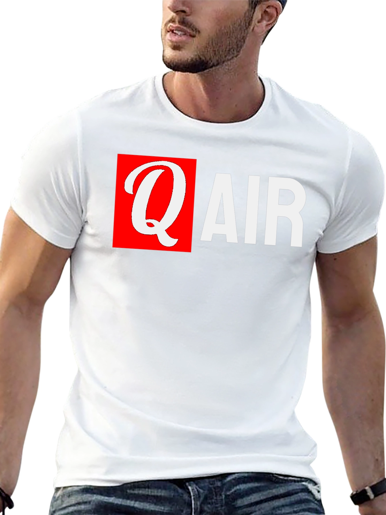 Q Air Black T-Shirt: Stylish Graphic Tee