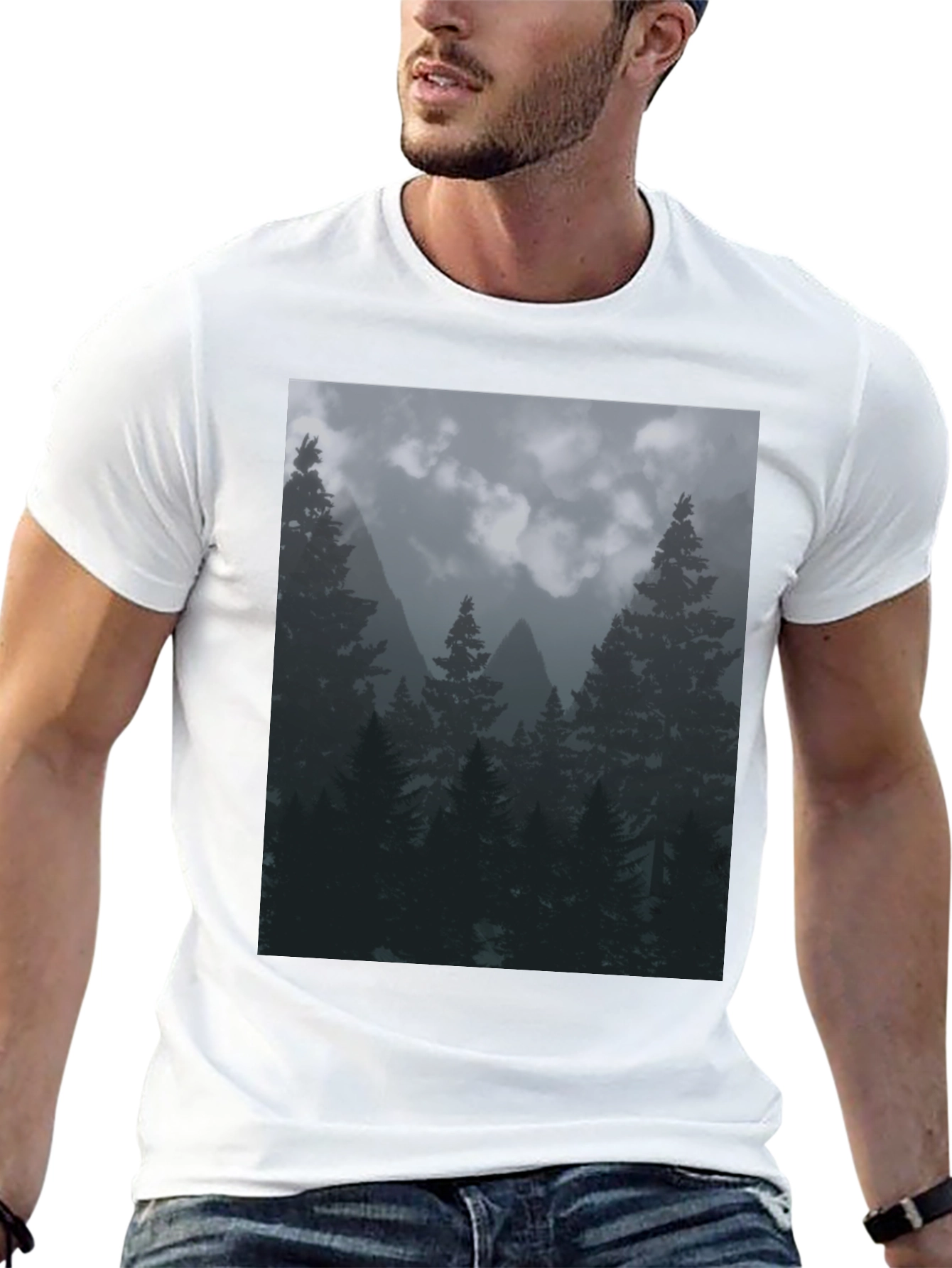 Nature Forest T-Shirt Black