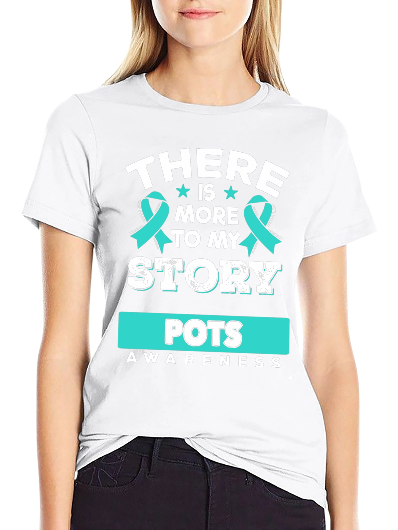 POTS Awareness T-Shirt Teal Ribbon Story