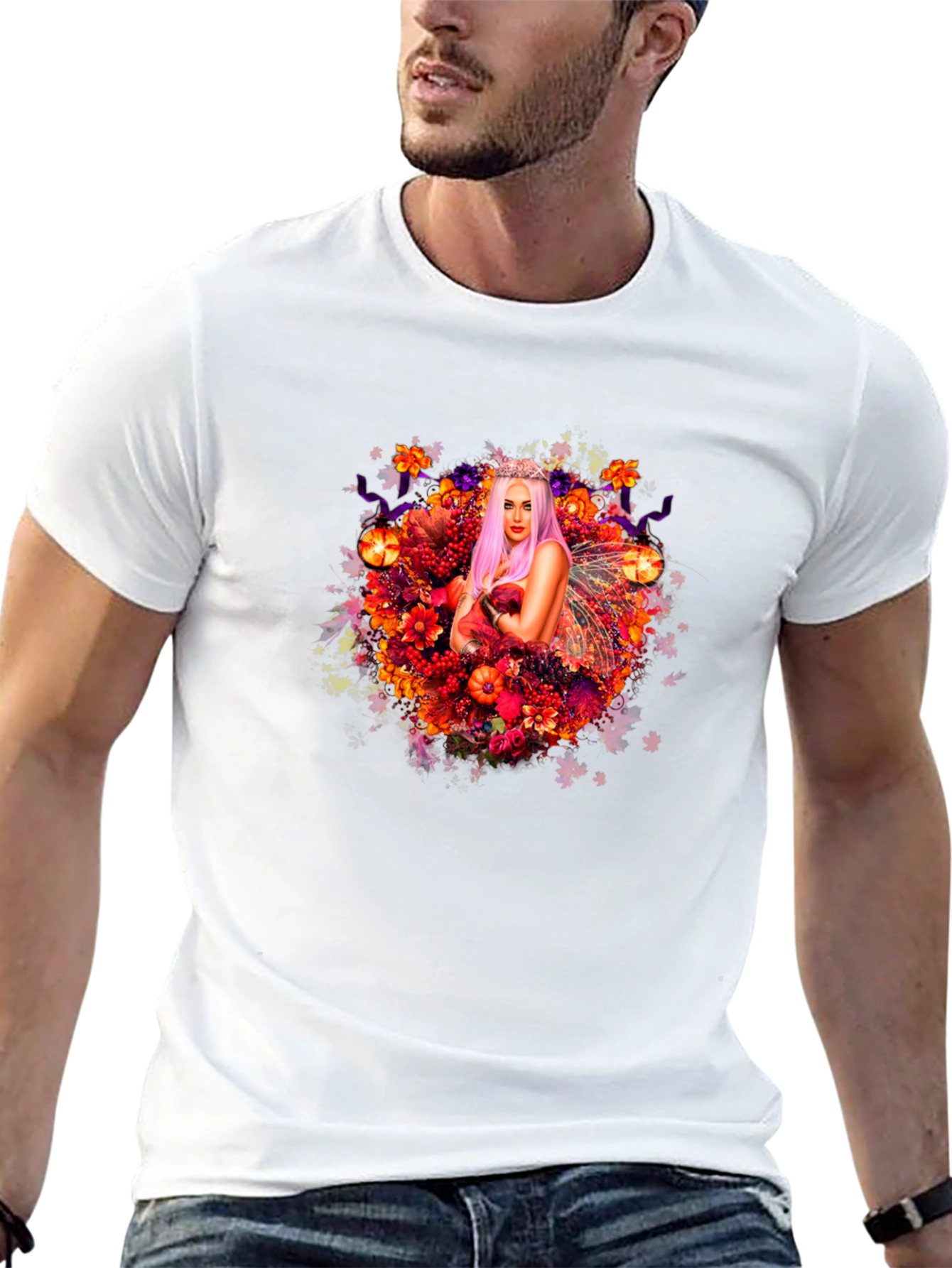 Floral Fairy Graphic Tee - Autumn Fantasy