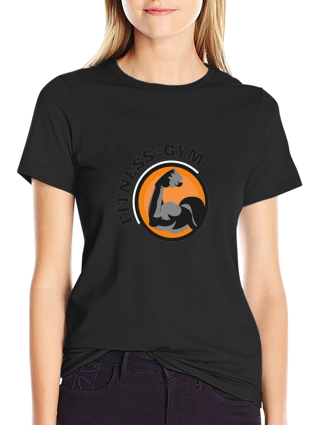 Fitness Gym Graphic T-Shirt - Black