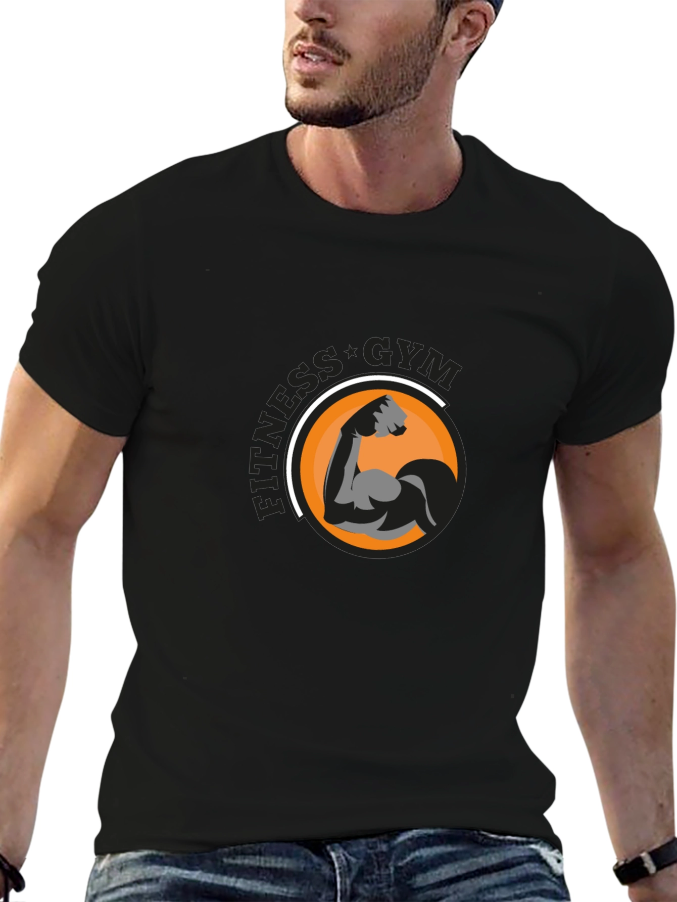 Fitness Gym Graphic T-Shirt - Black