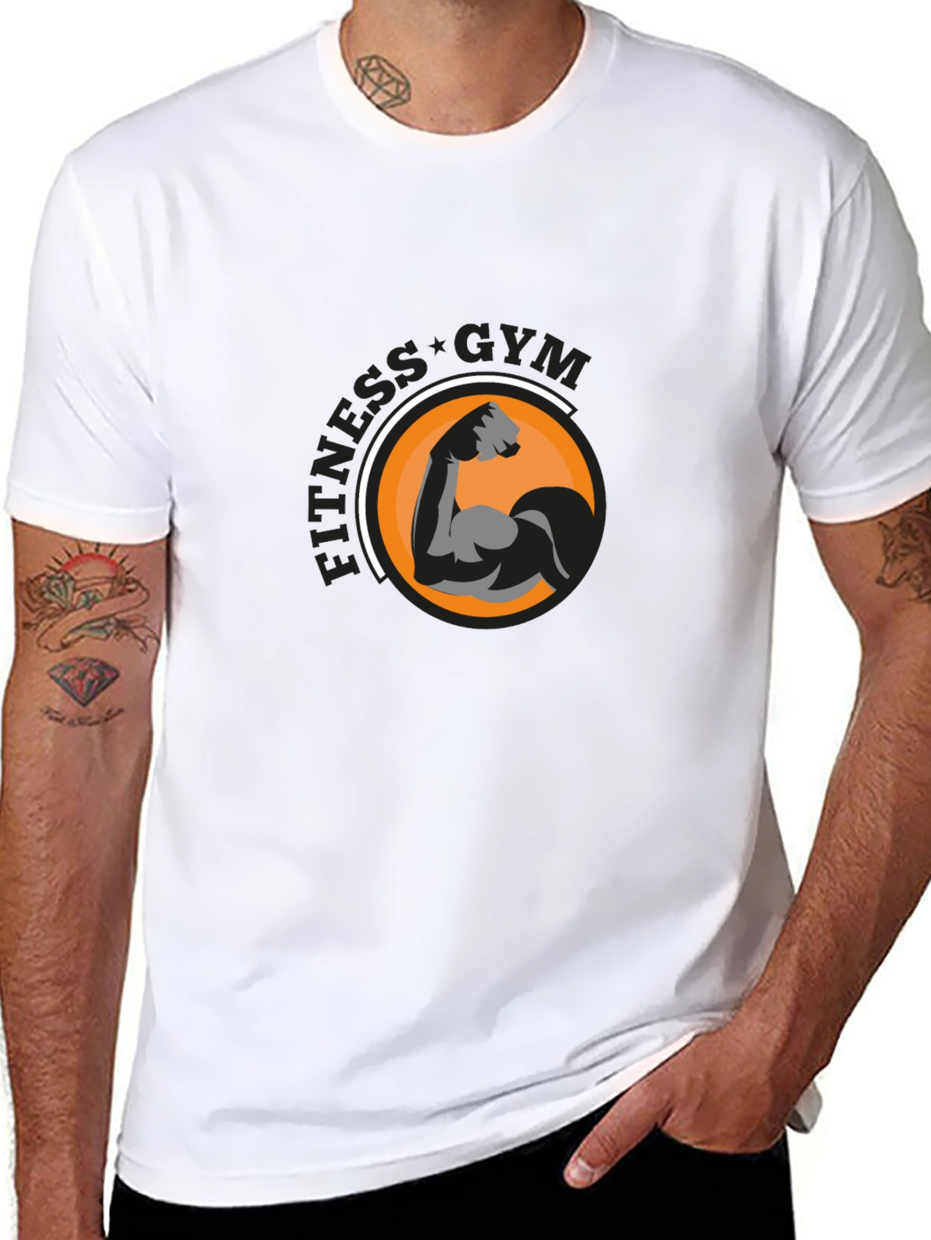 Fitness Gym Graphic T-Shirt - Black
