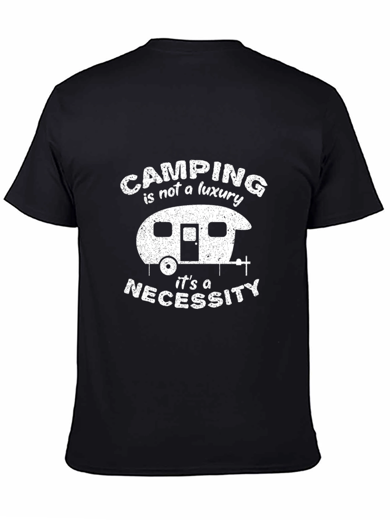 Camping is a Necessity Black T-Shirt