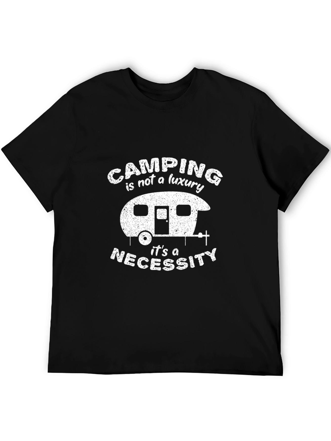 Camping is a Necessity Black T-Shirt