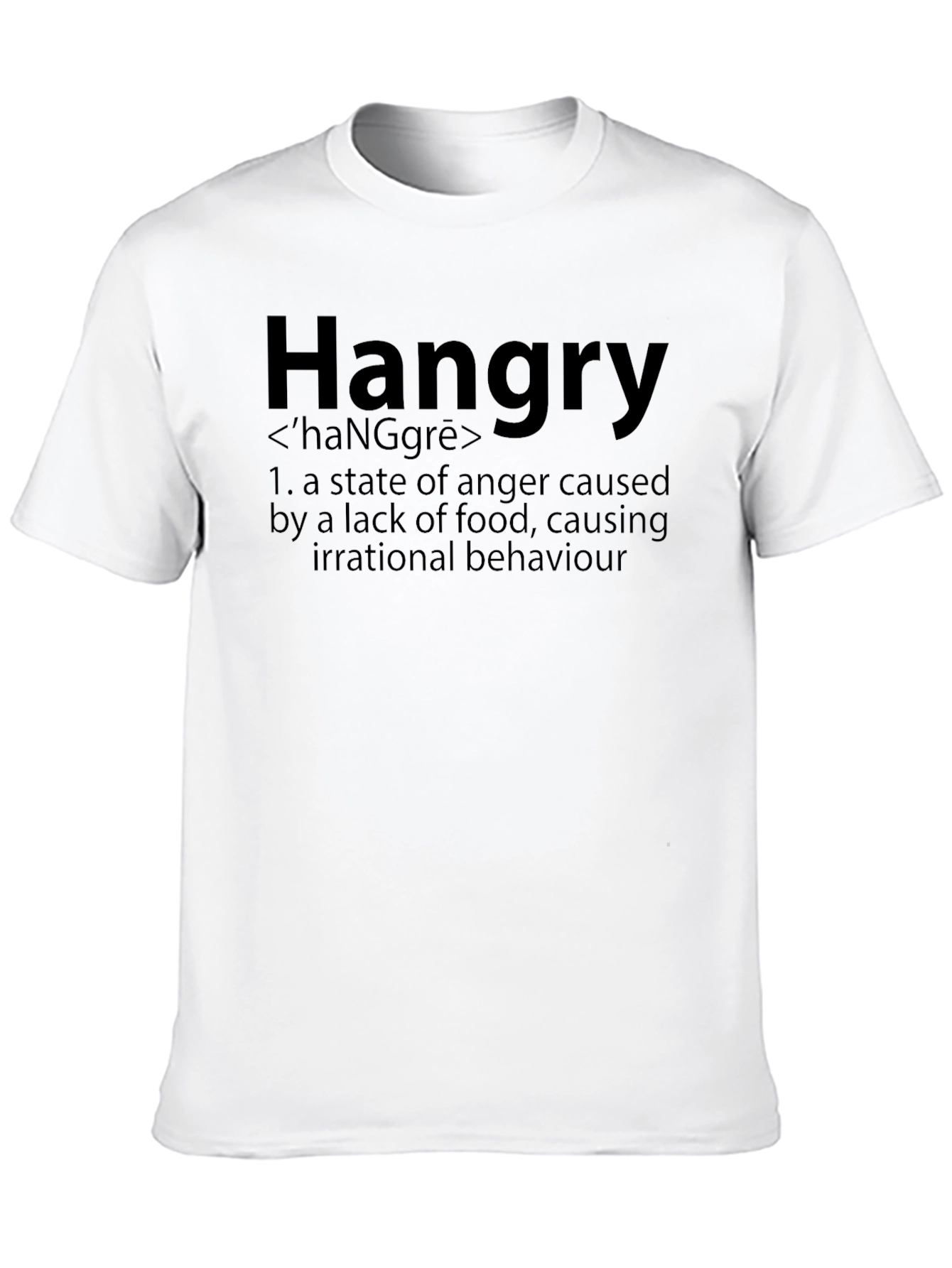 Hangry Definition Black T-Shirt - Funny Foodie Tee