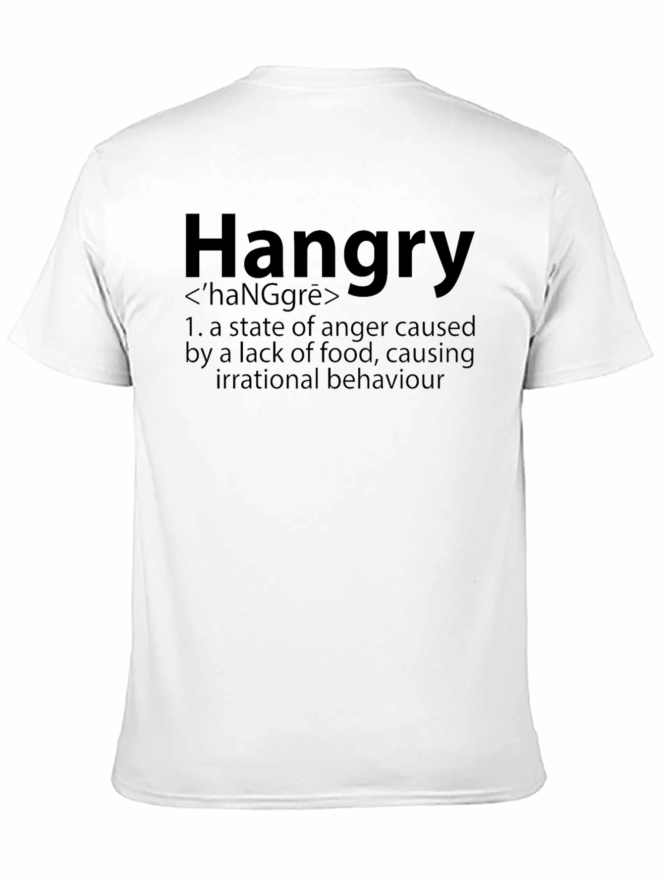 Hangry Definition Black T-Shirt - Funny Foodie Tee