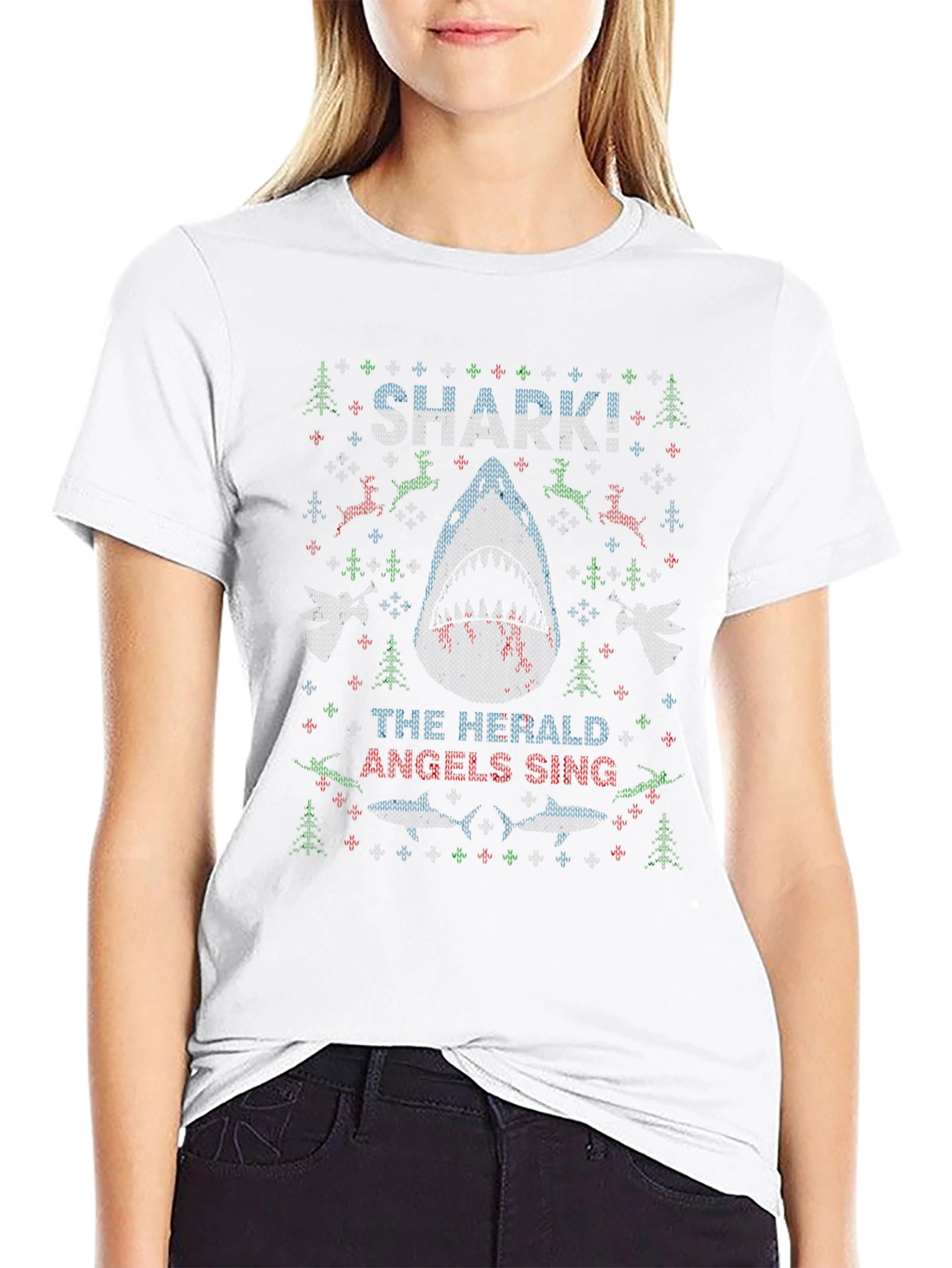 Shark Ugly Christmas Sweater T-Shirt