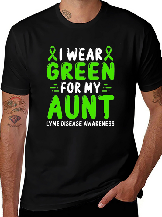 Lyme Disease Awareness T-Shirt - I Wear Green For My Aunt