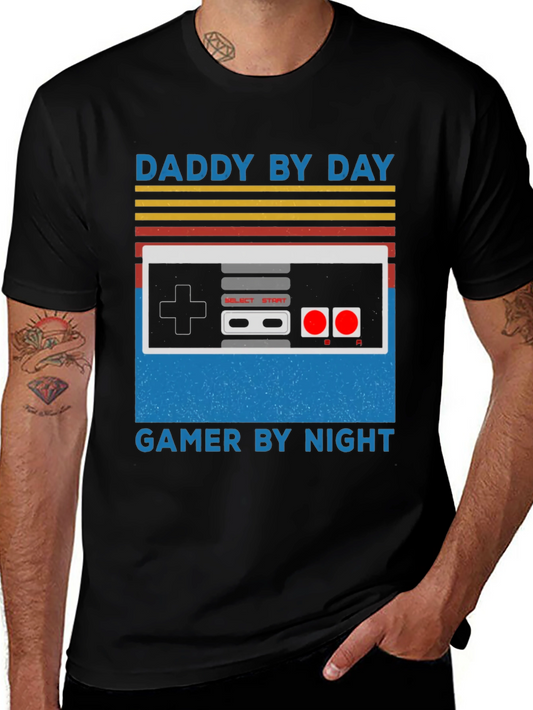 Daddy By Day Gamer By Night Graphic Tee