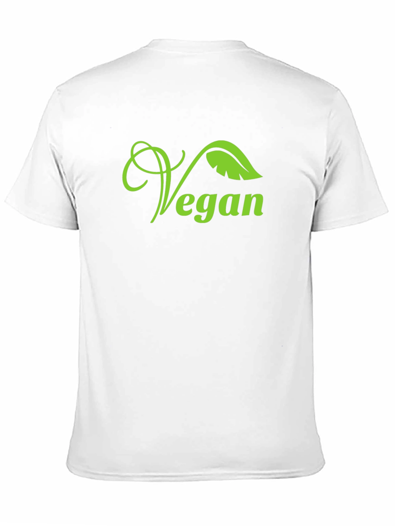 Vegan T-Shirt - Green Leaf Design