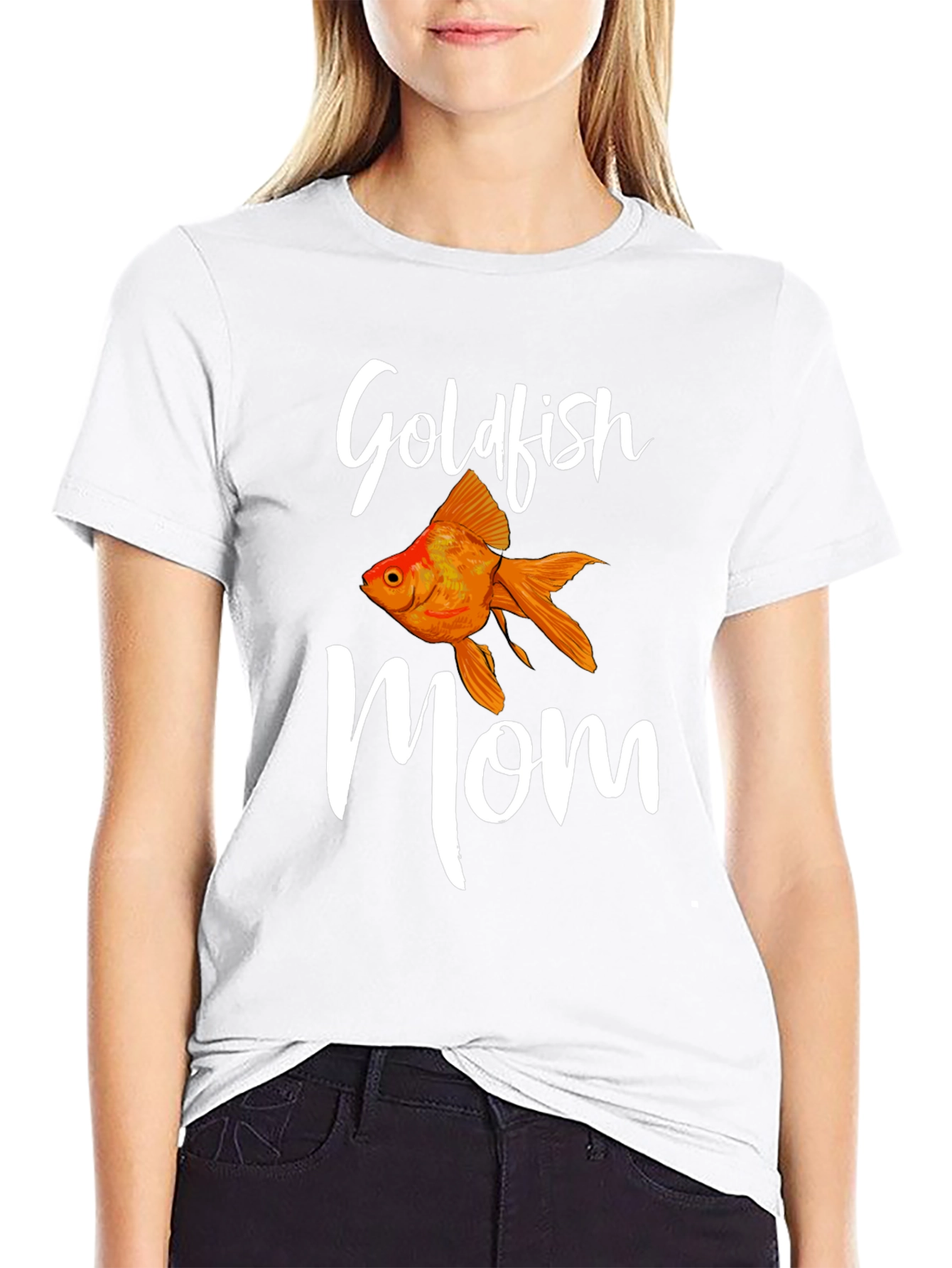 Goldfish Mom Black T-Shirt