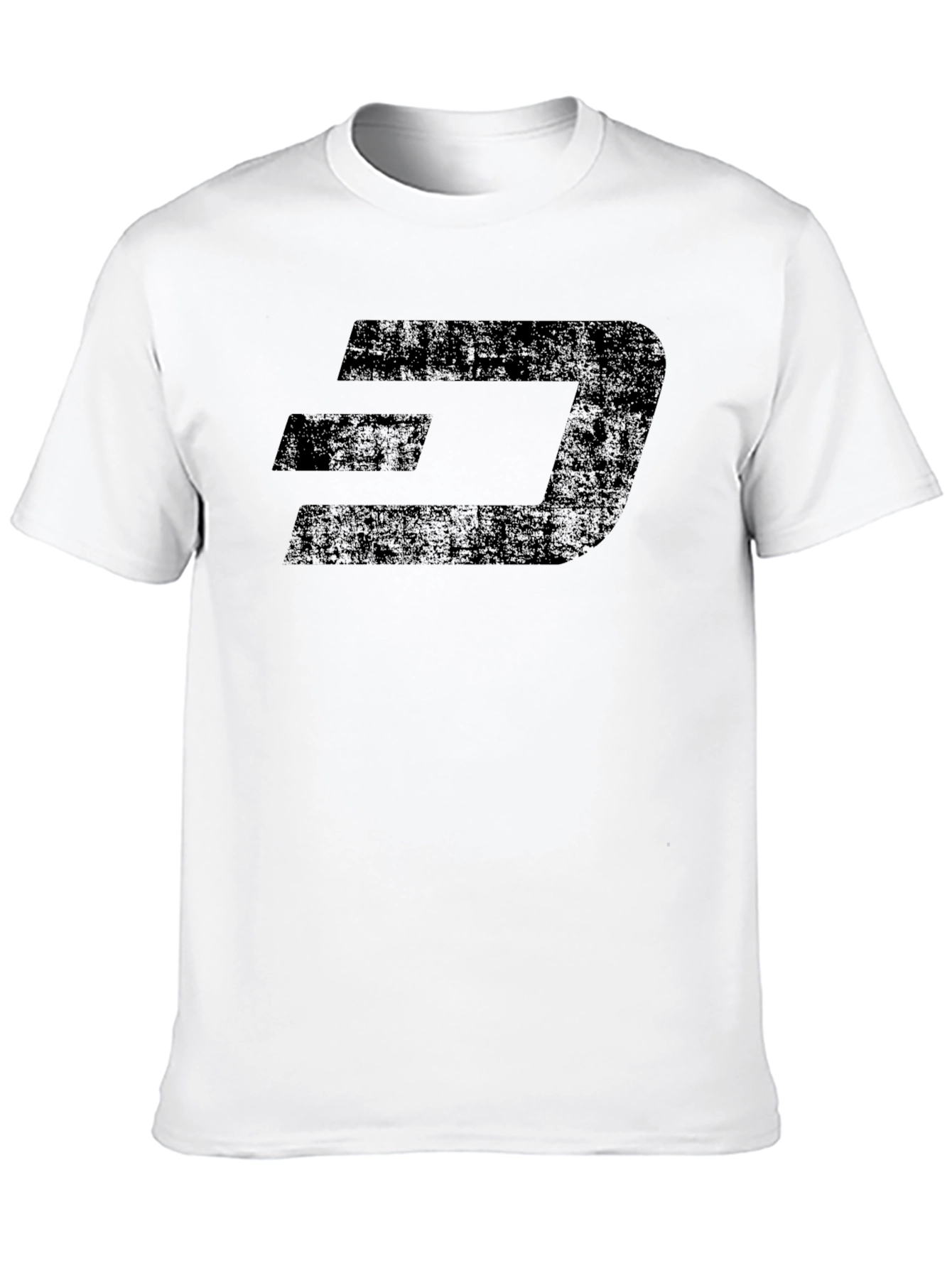 Distressed Dash Logo Black T-Shirt