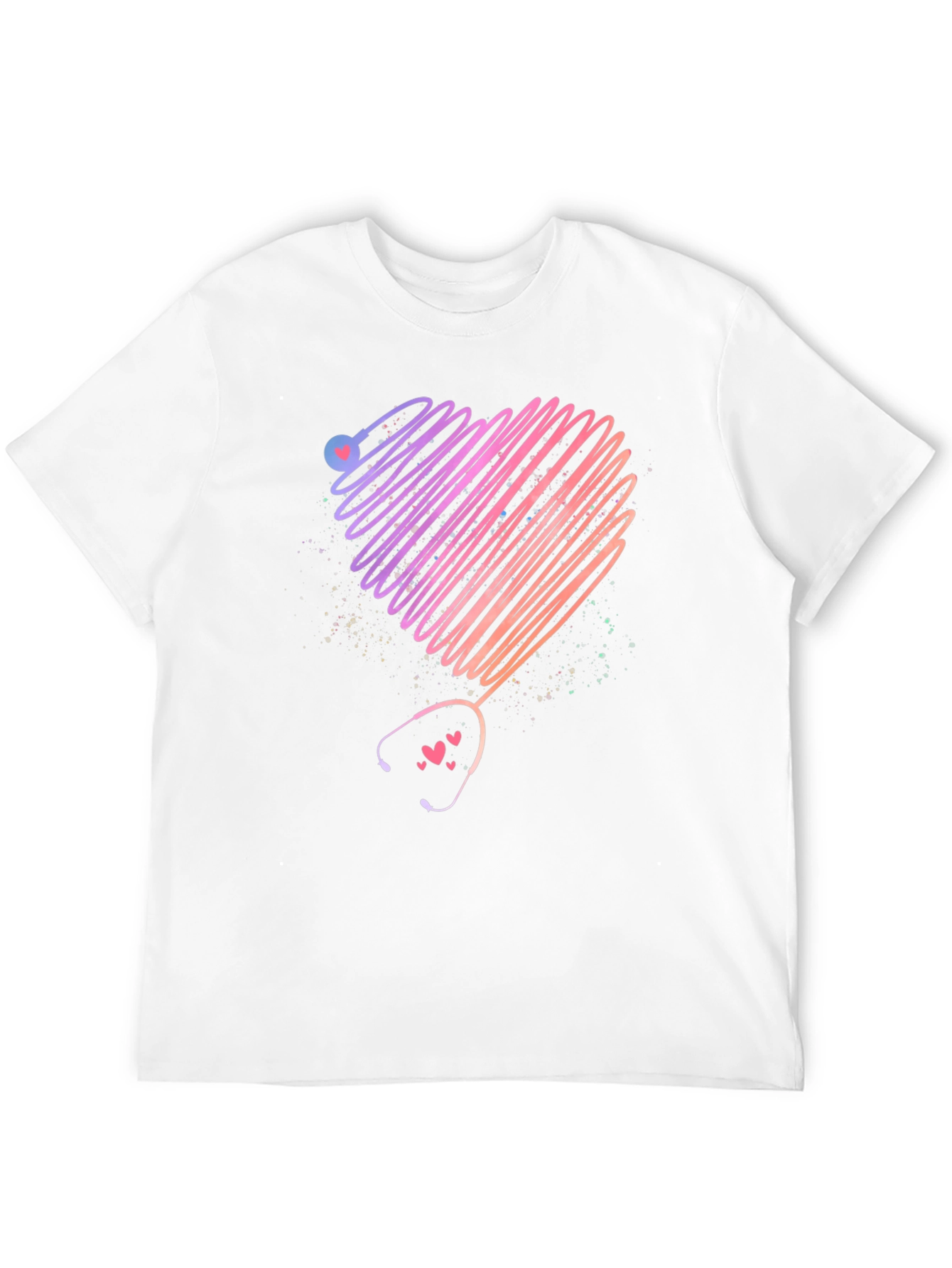 Heart Stethoscope Graphic T-Shirt - Medical Love