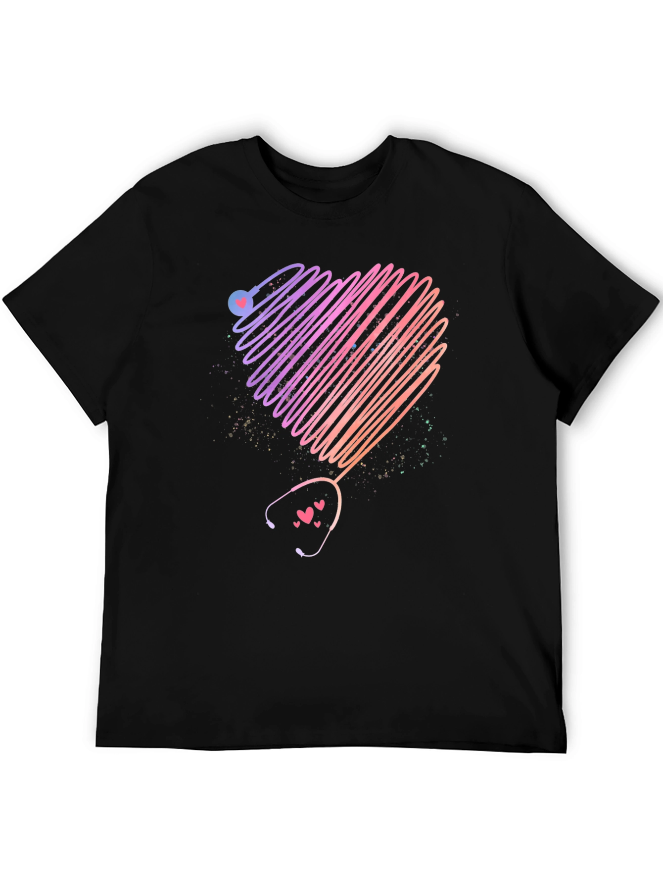 Heart Stethoscope Graphic T-Shirt - Medical Love
