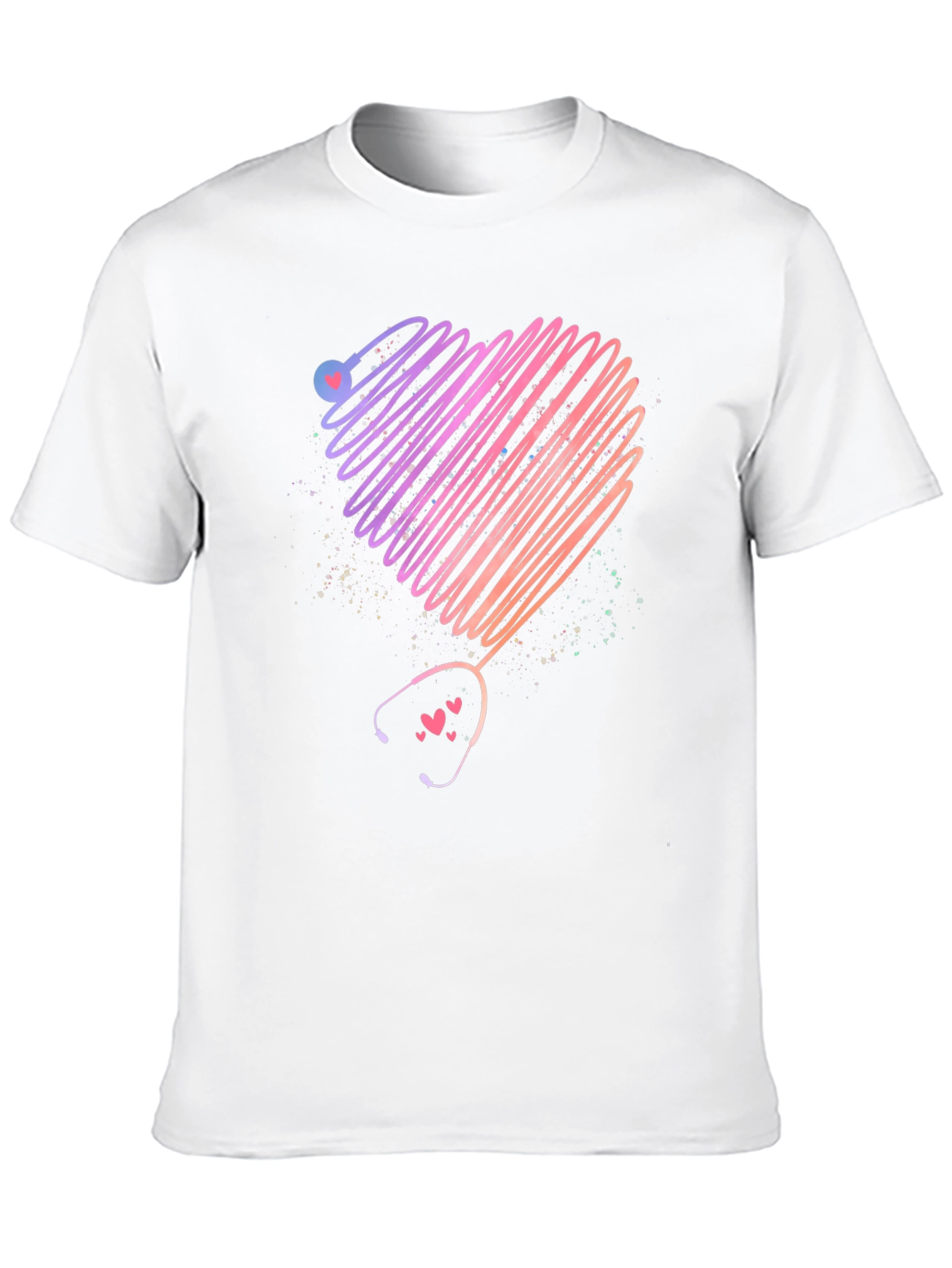 Heart Stethoscope Graphic T-Shirt - Medical Love