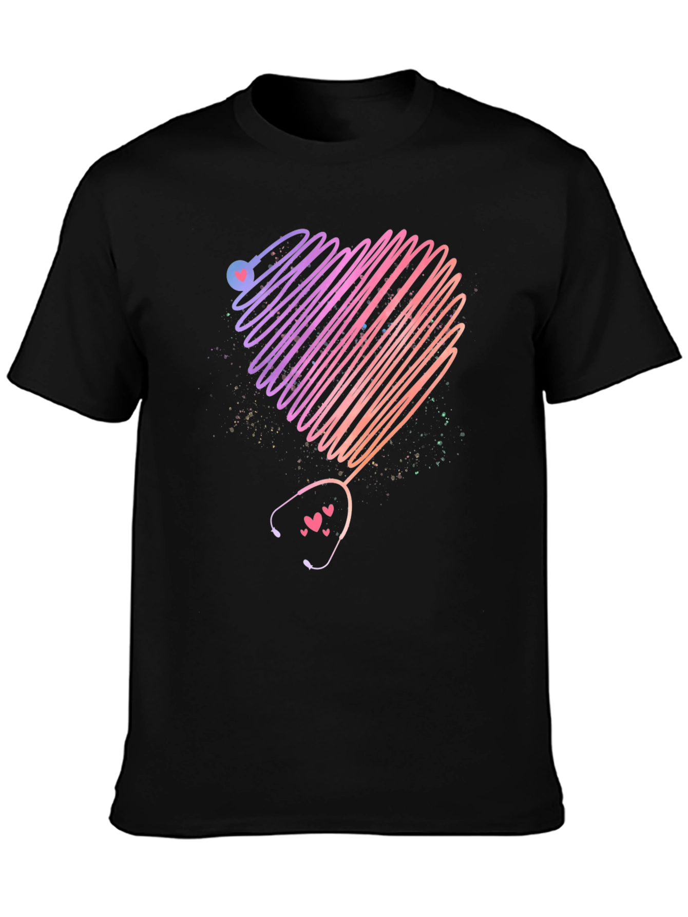 Heart Stethoscope Graphic T-Shirt - Medical Love