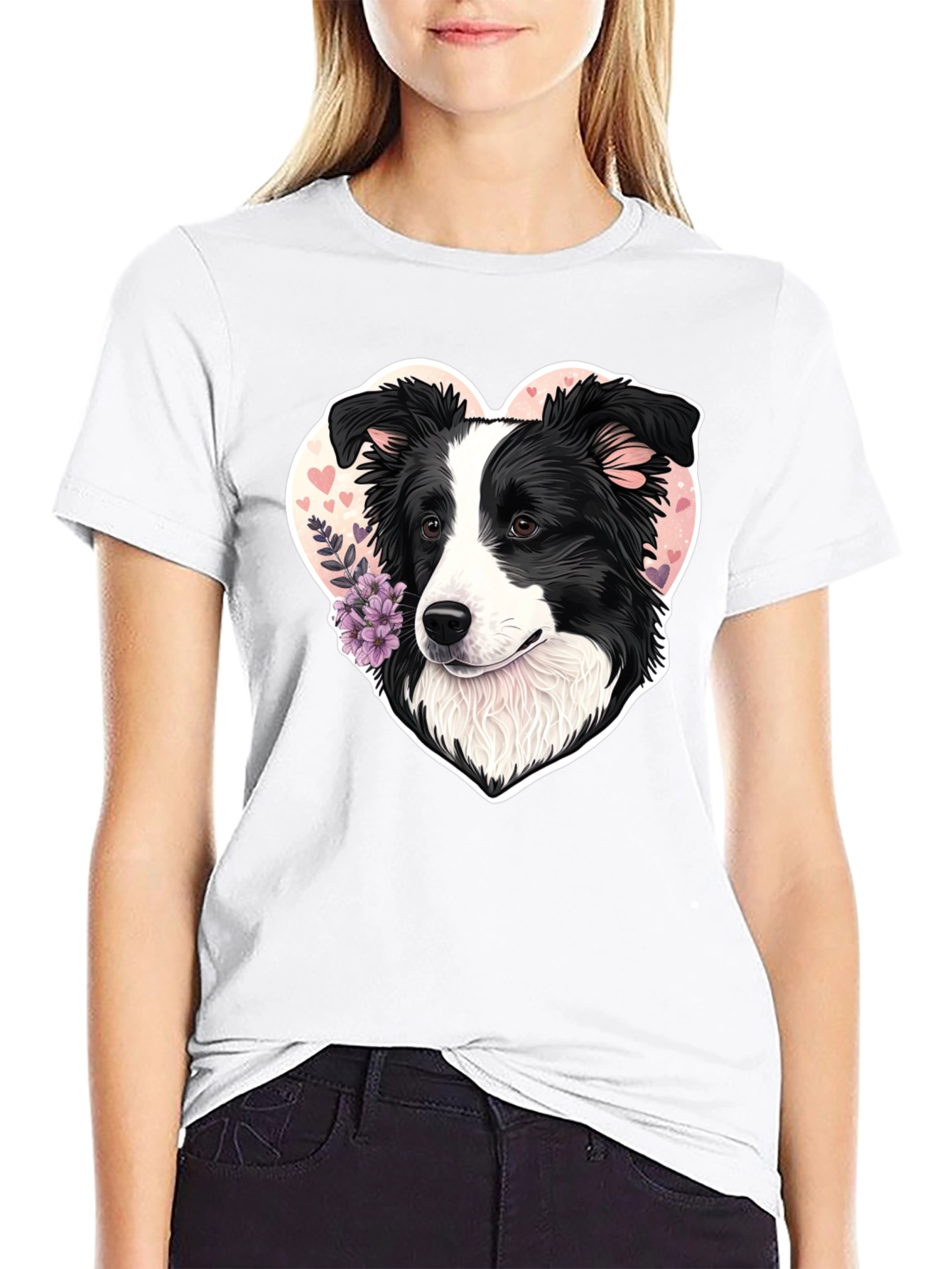Border Collie Heart T-Shirt - Dog Lover Tee