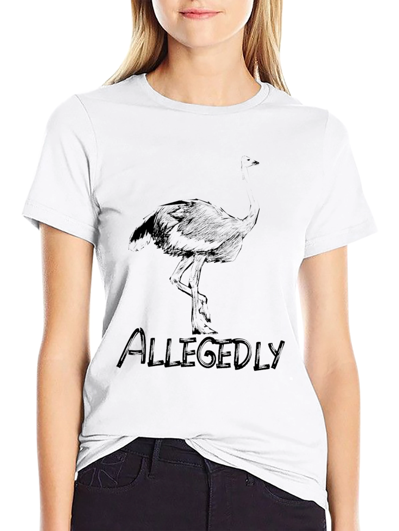 Allegedly Ostrich Graphic T-Shirt