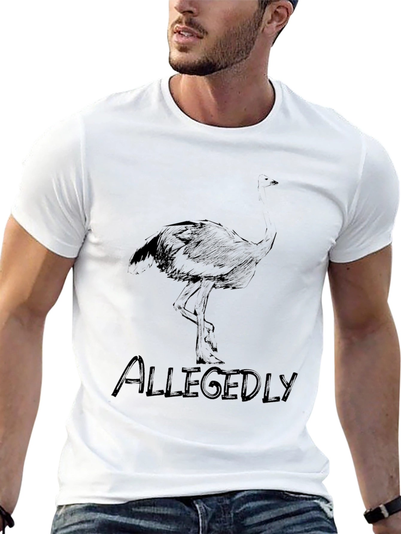 Allegedly Ostrich Graphic T-Shirt
