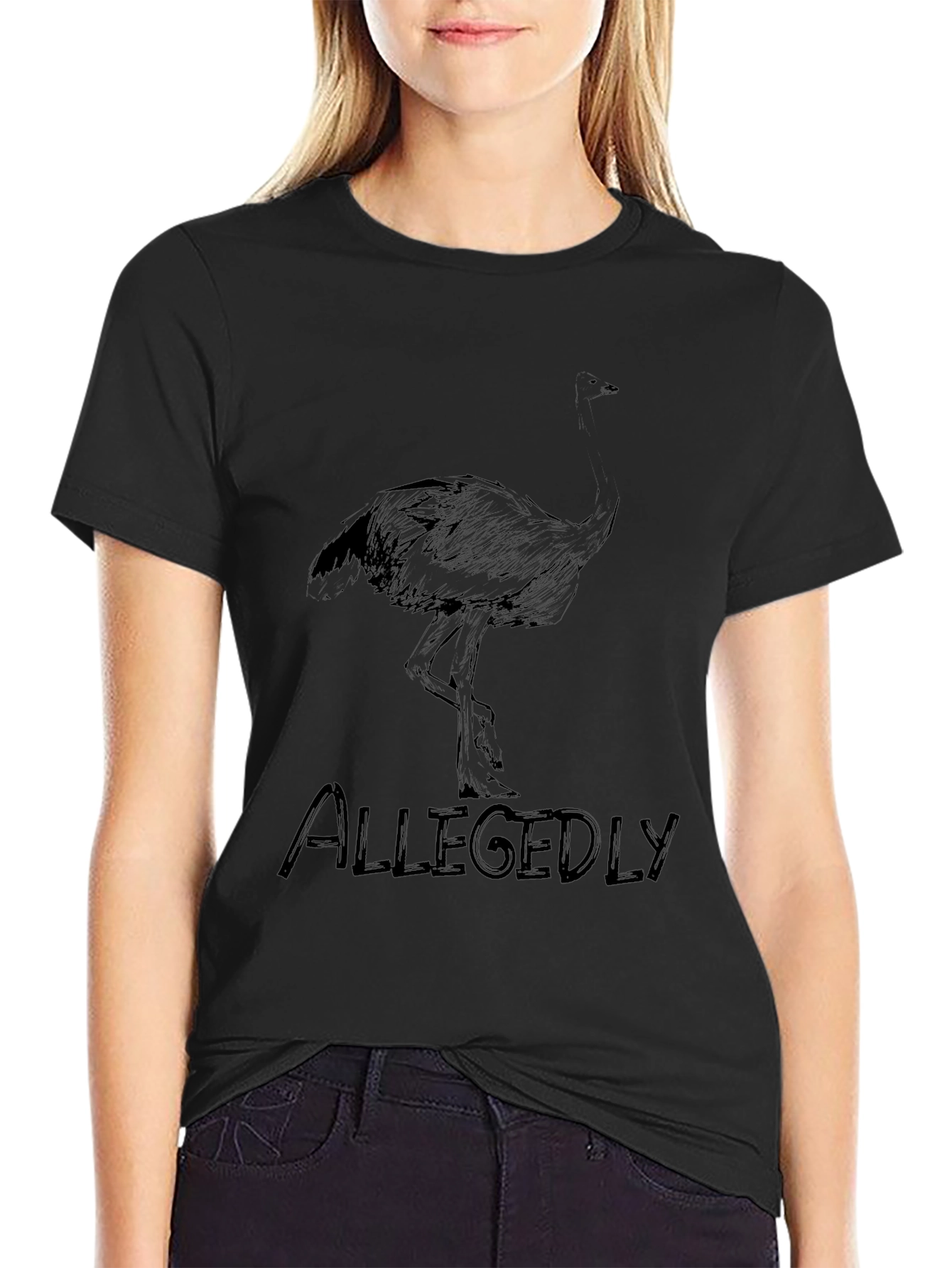 Allegedly Ostrich Graphic T-Shirt